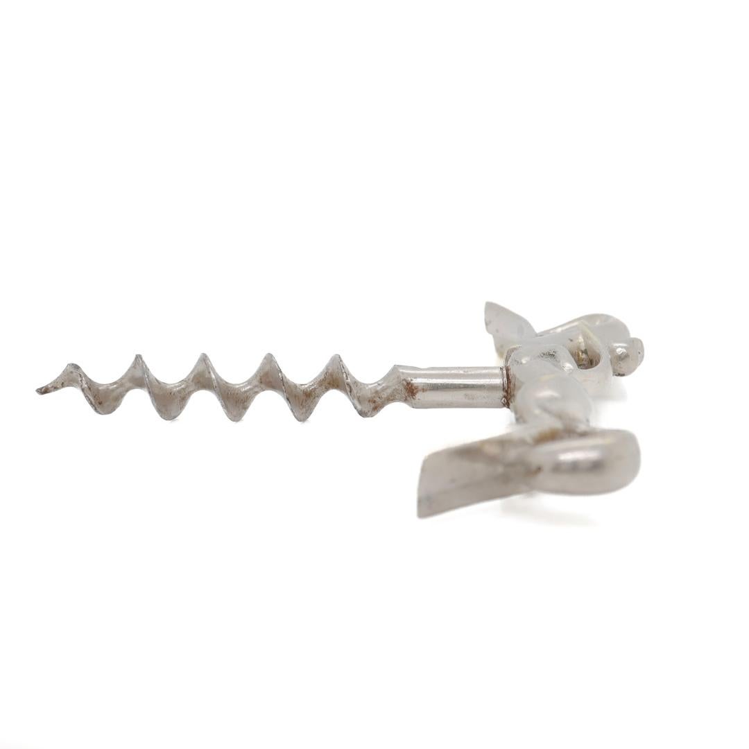 Austrian Chrome Plated Art Deco Hagenauer Werkstätte Horse & Jockey Corkscrew