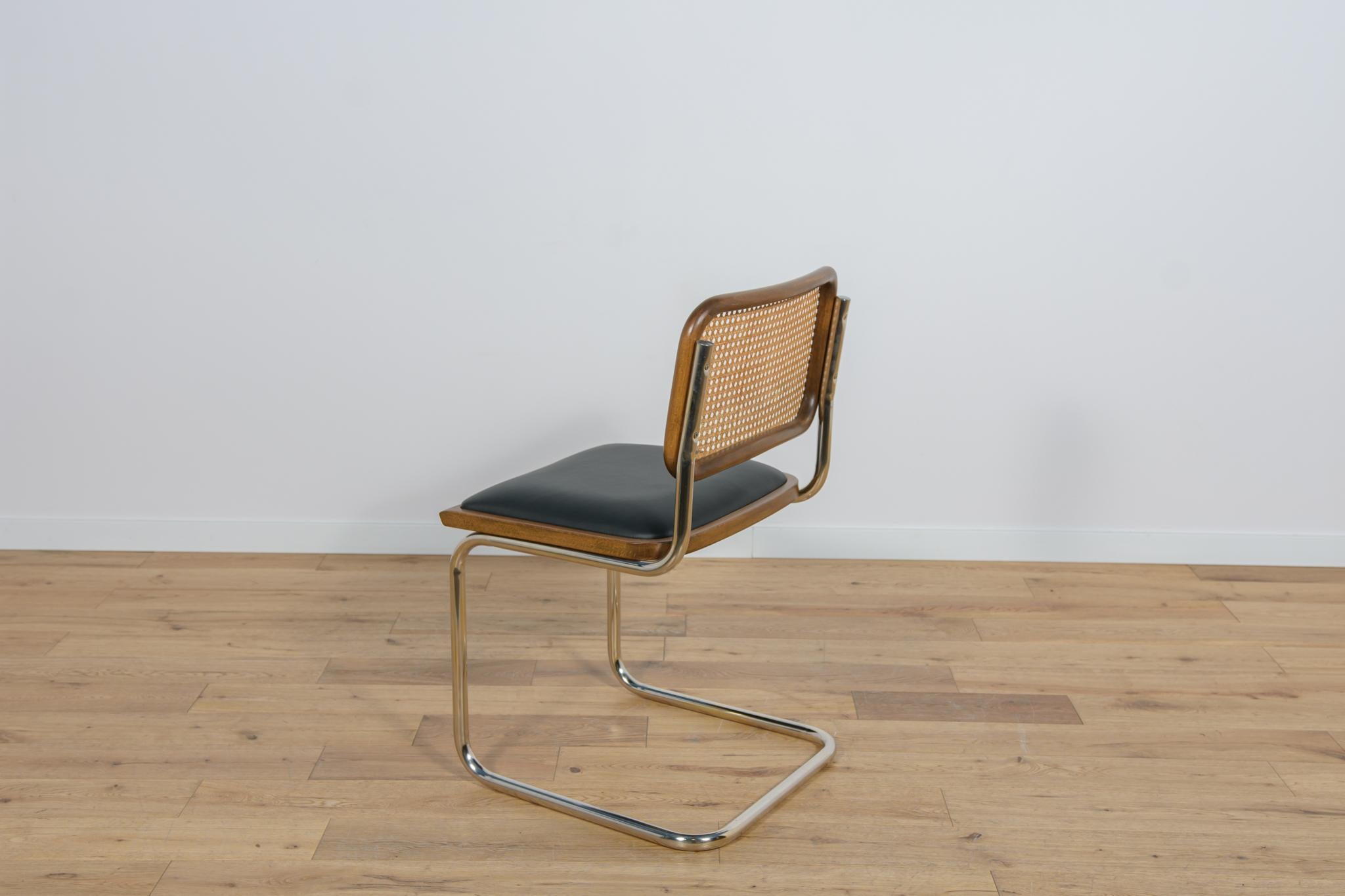 Woodwork Chrome-Plated Chair Type Cesca, Italy, 1980s For Sale