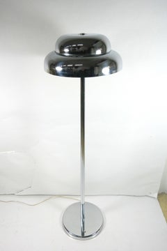 Chrome Plated Floor Lamp Designed by Janos Banati for Opteam, 1970s