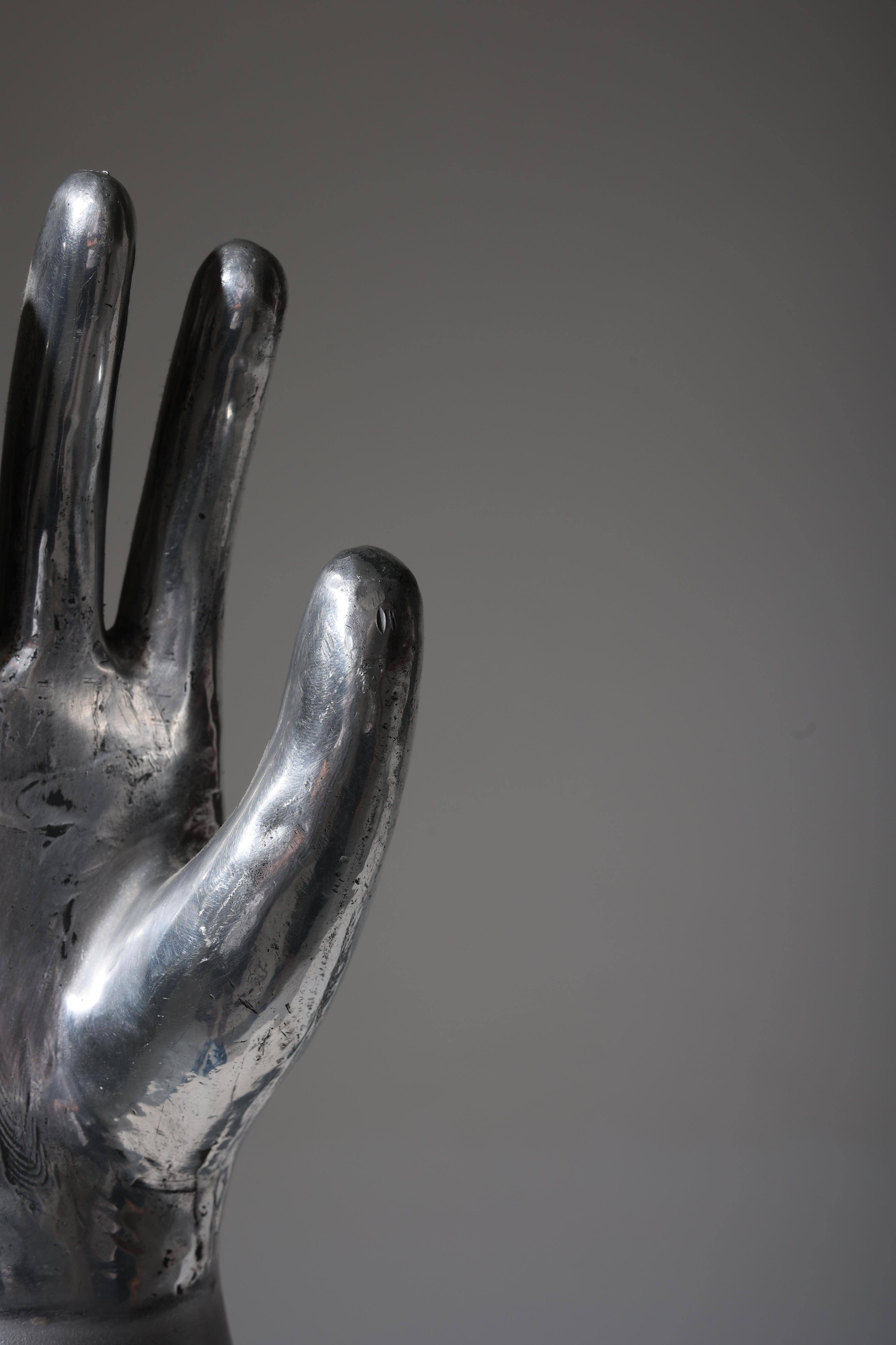Chrome-Plated Hand Sculpture 9