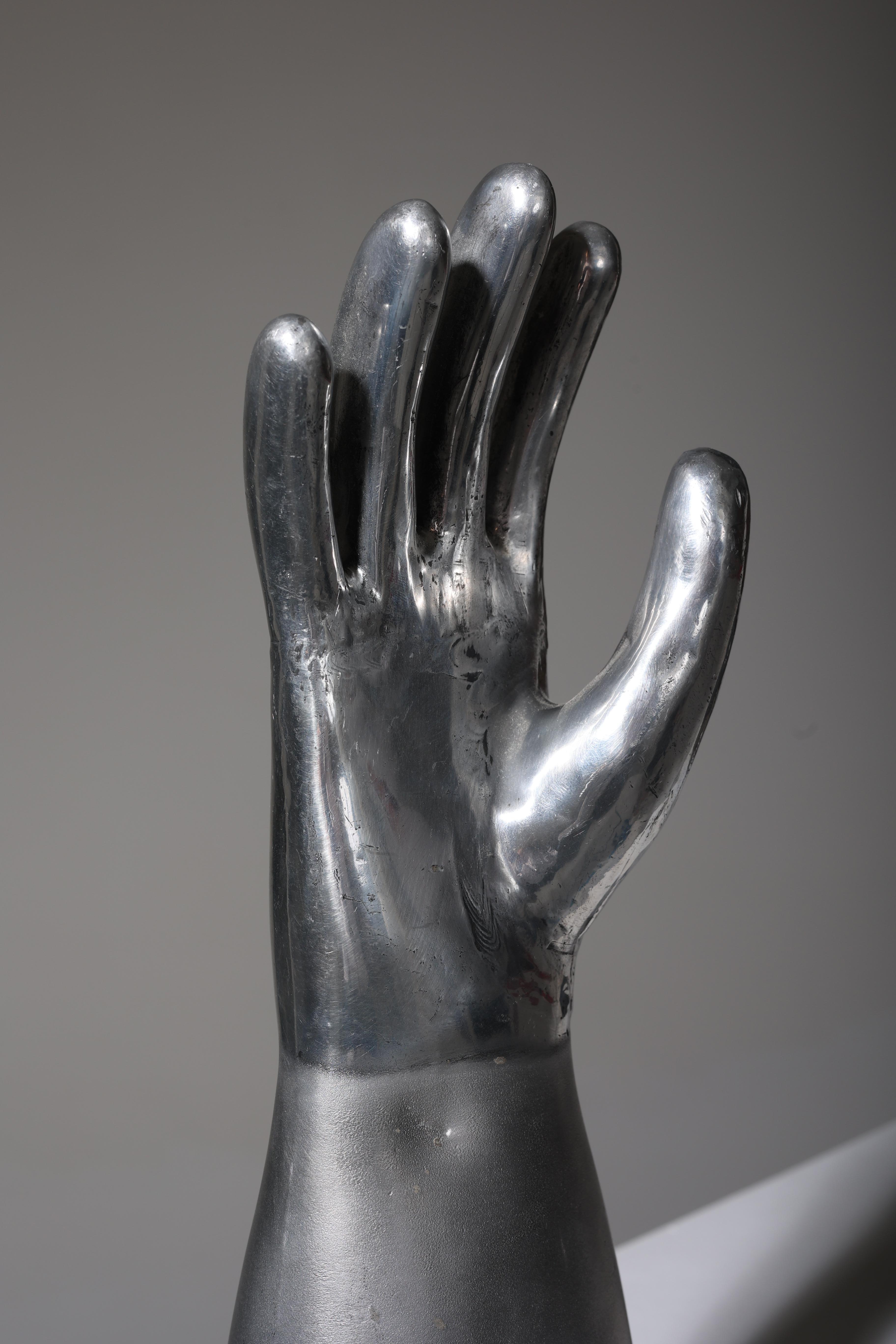 Chrome-Plated Hand Sculpture 10