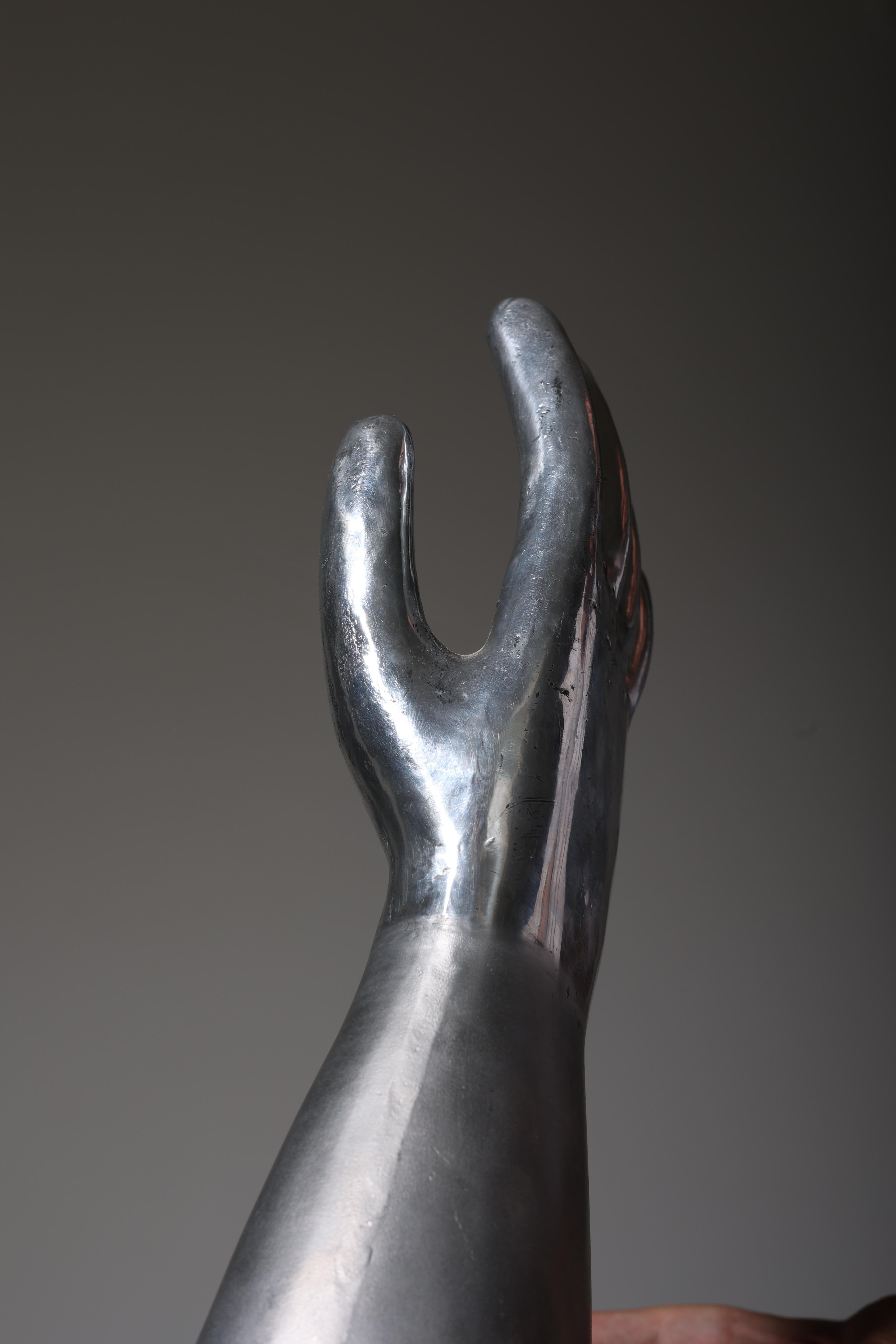 Chrome-Plated Hand Sculpture 13