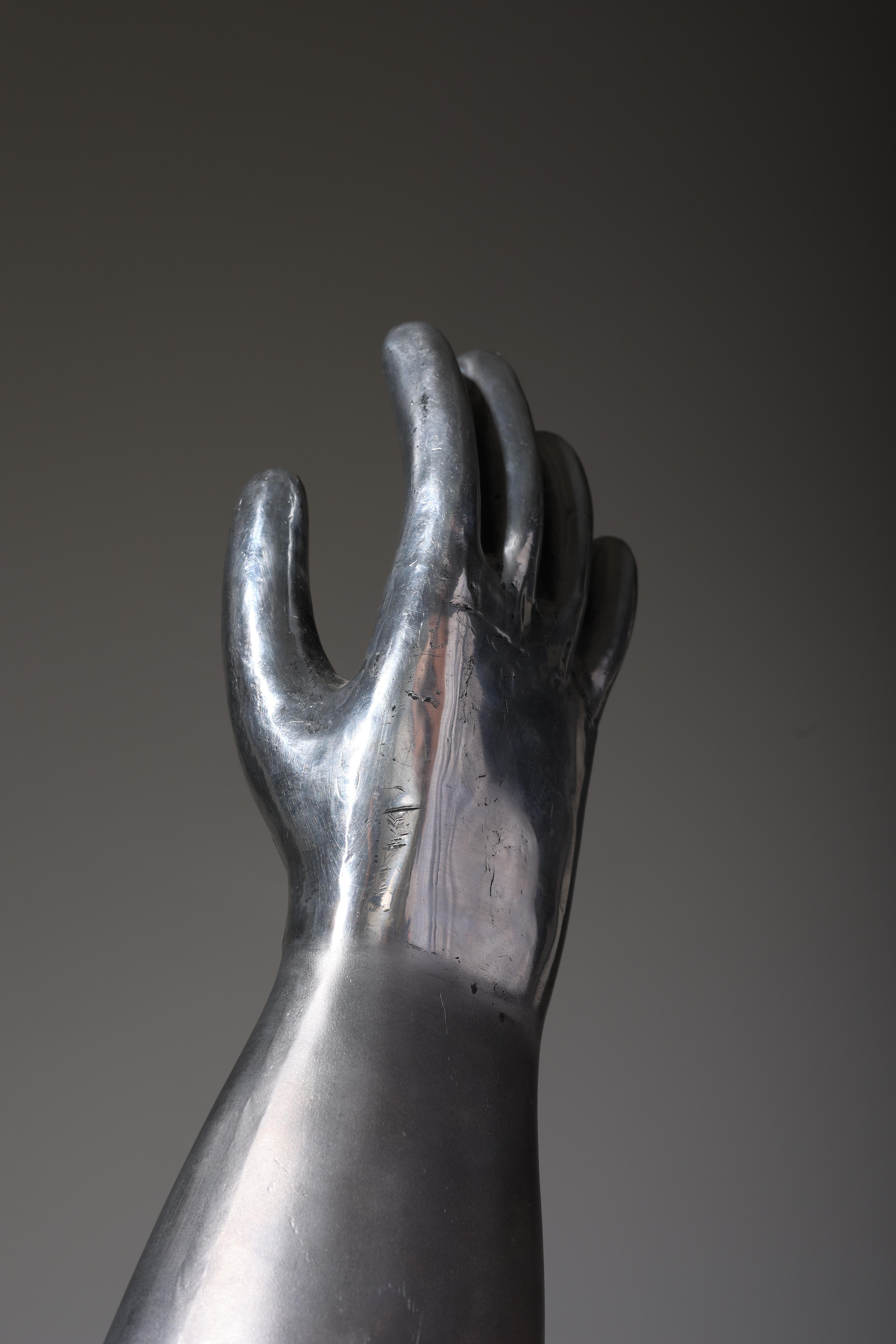 Chrome-Plated Hand Sculpture 14