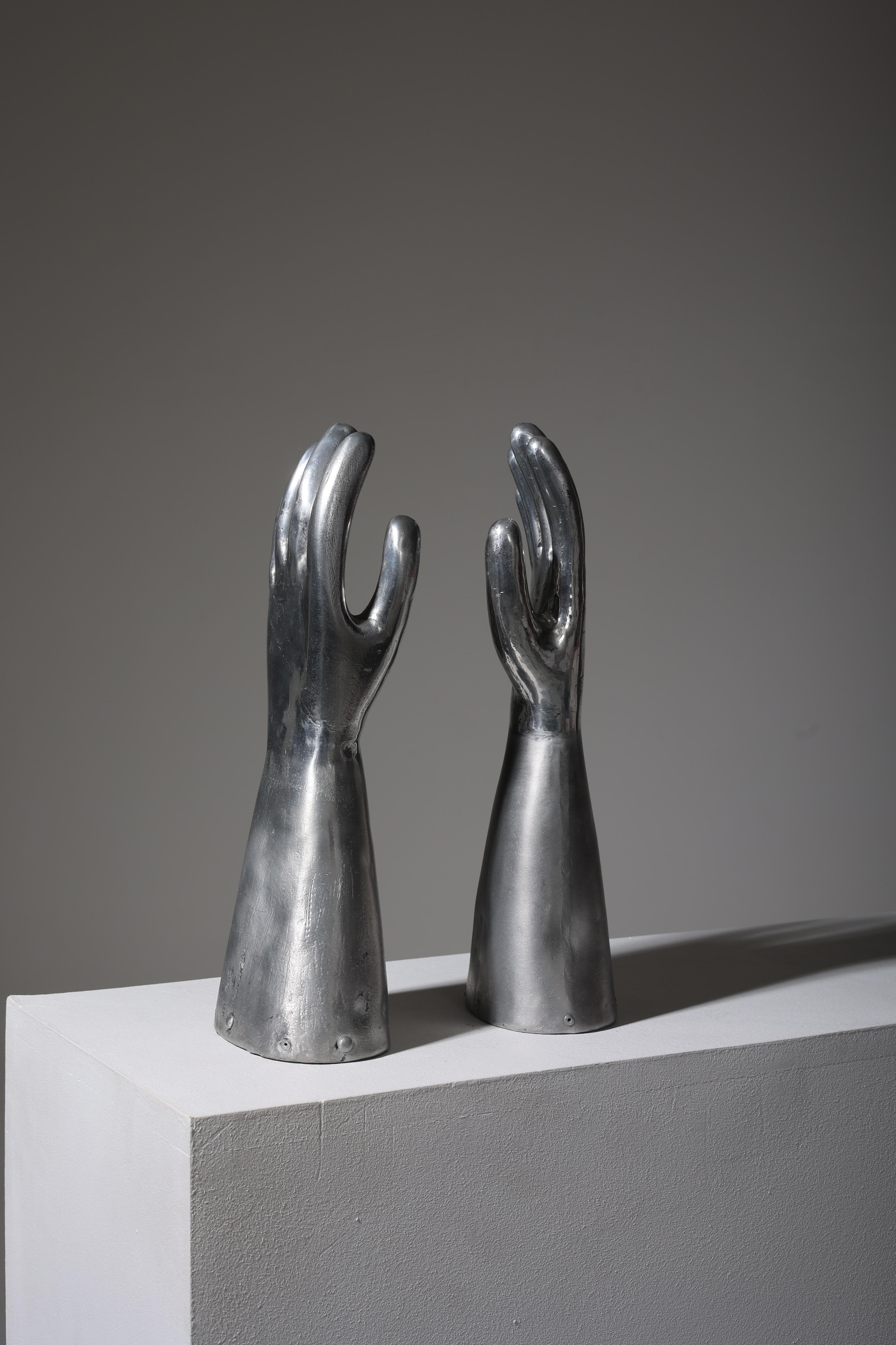 Chrome-Plated Hand Sculpture 15