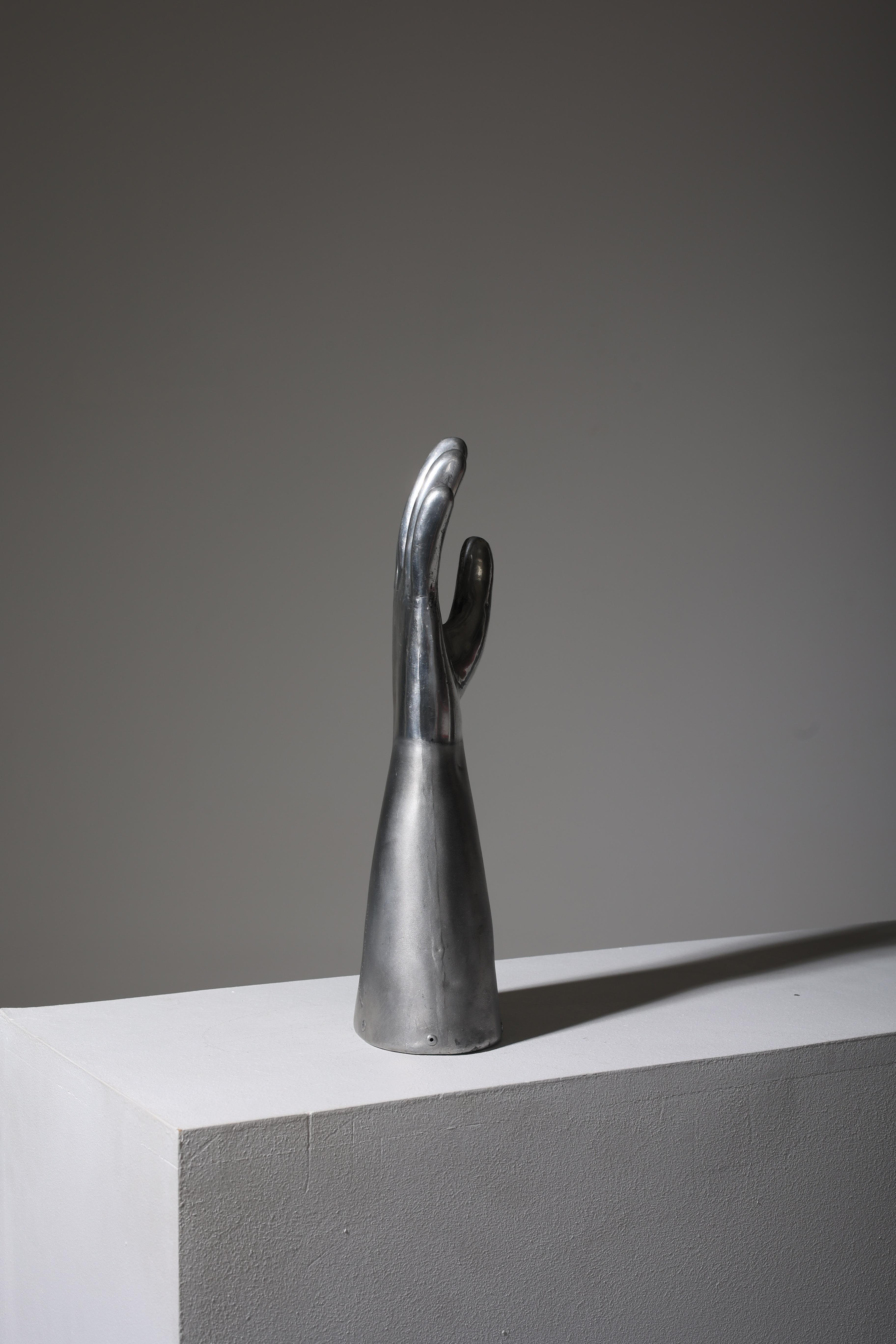 Chrome-Plated Hand Sculpture 4
