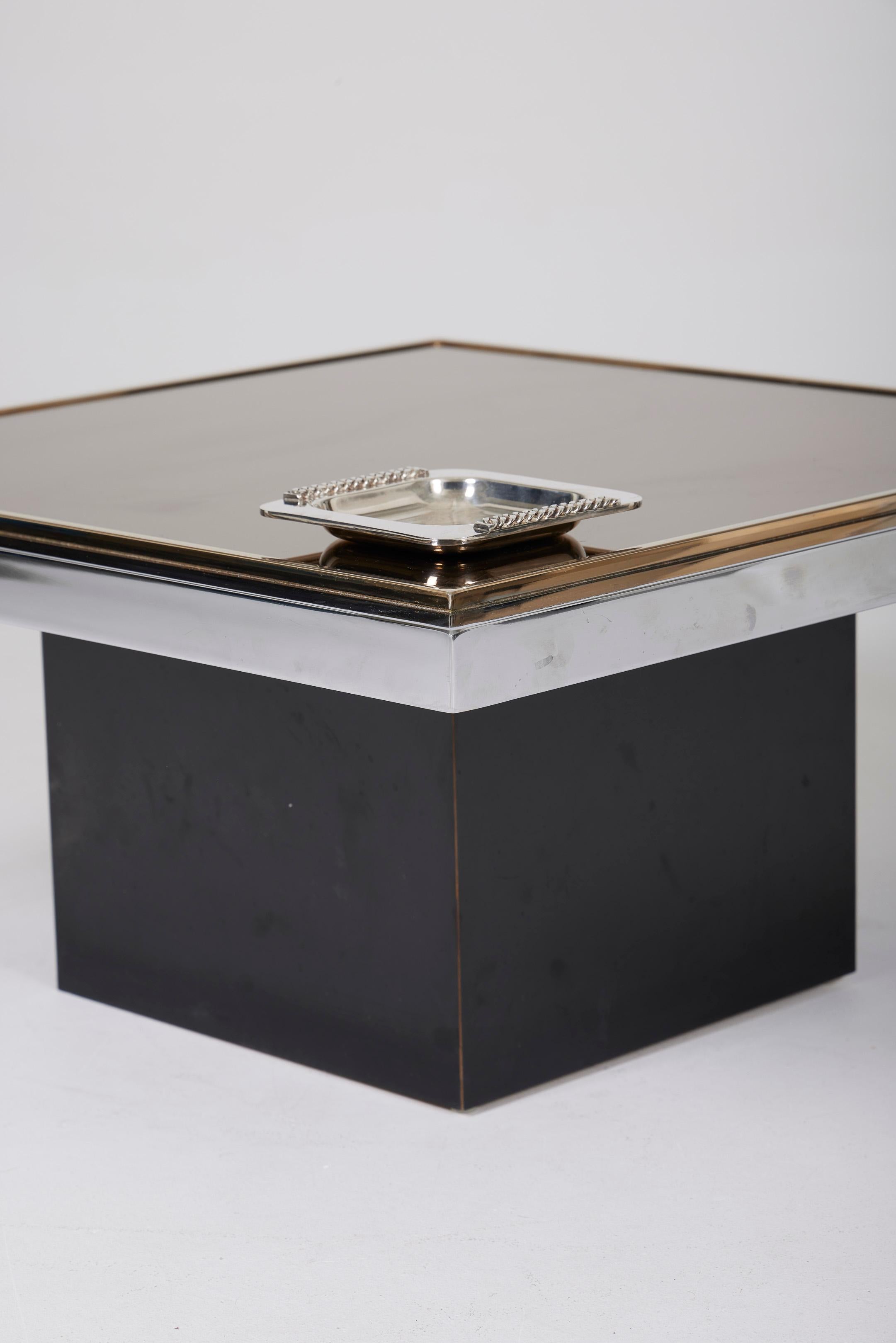 Metal Chrome-plated metal coffee table