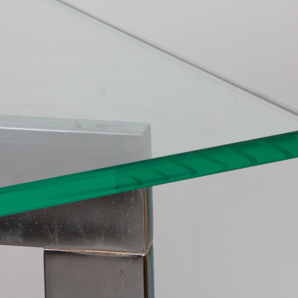 Chrome-plated metal console from the 1970s In Good Condition For Sale In MONTESSON, FR