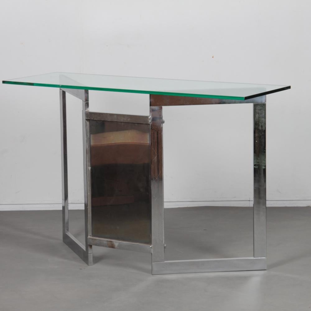 Chrome-plated metal console from the 1970s For Sale 2