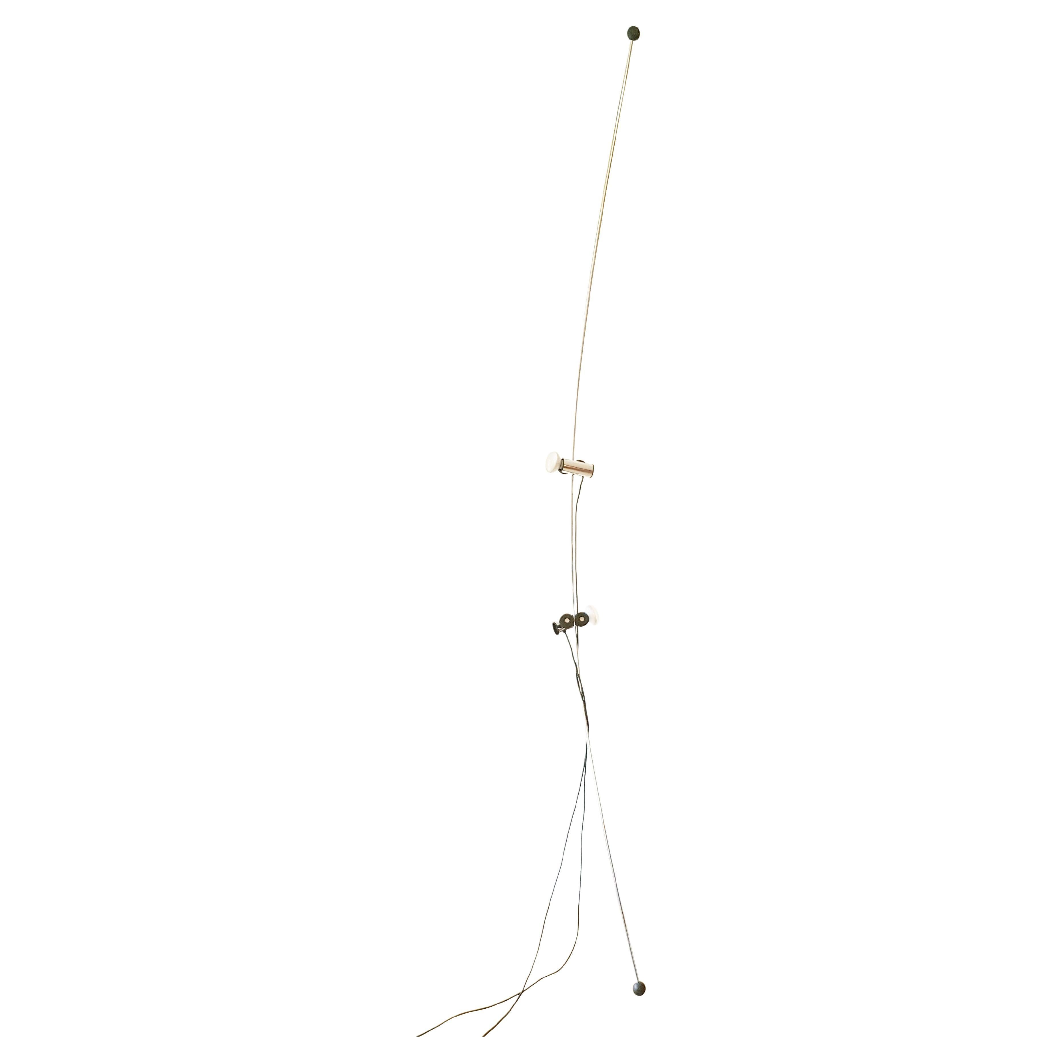 Chrome Plated Metal "Molla" 1970s Floor to Ceiling Lamp by Lumenform For Sale