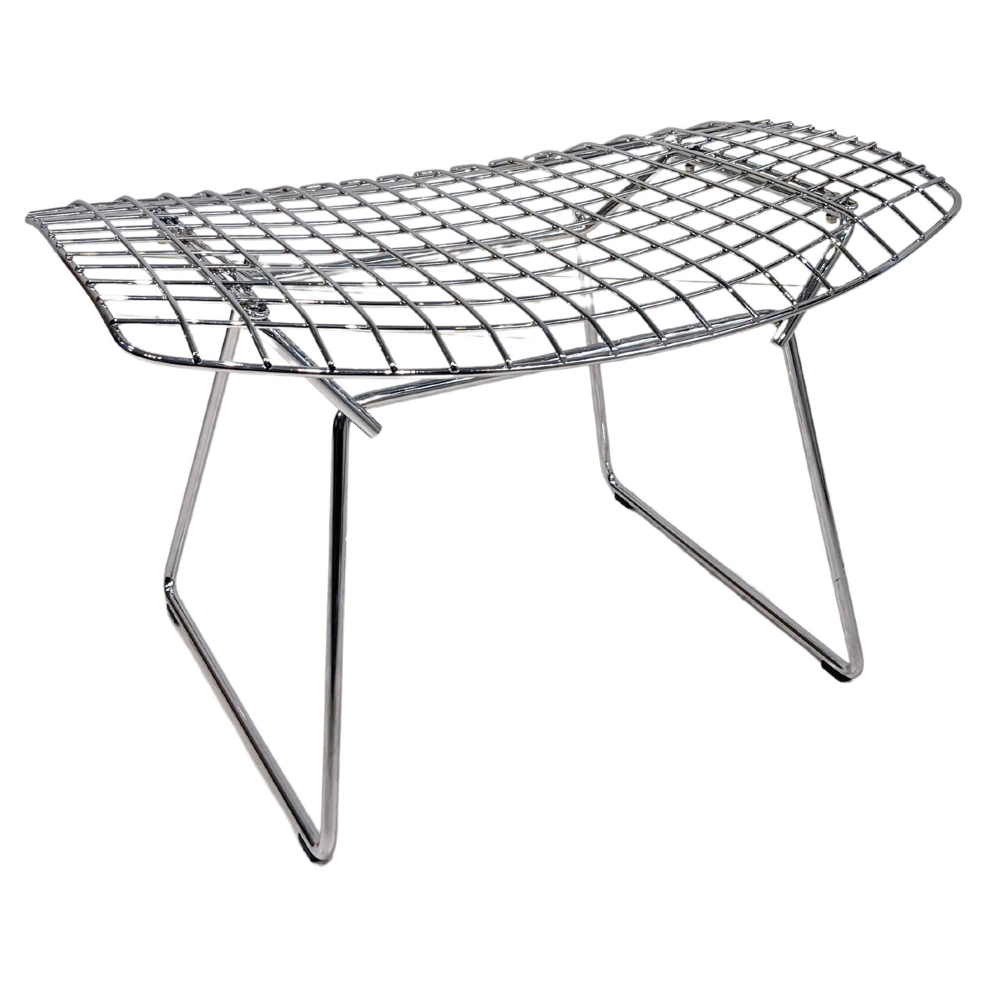 Pouf en métal chromé de Harry Bertoia