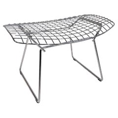 Chrome-Plated Metal Ottoman by Harry Bertoia