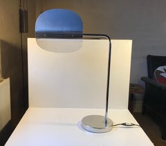 Chrome Plated Minimalist Table Lamp by Bergboms, Sweden, 1980s