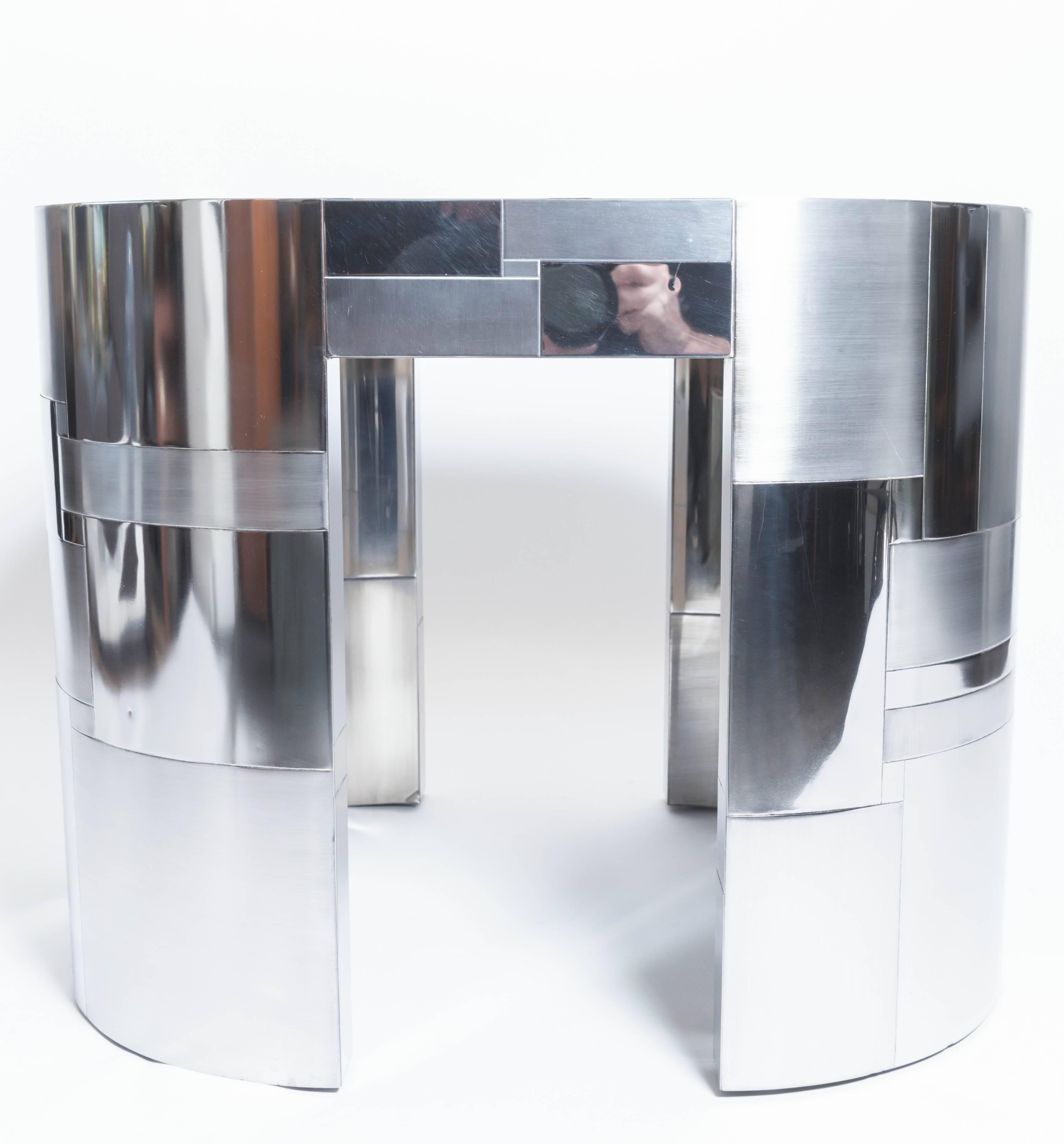 Late 20th Century Chrome Plated Occasional Table by Paul Evans, Cityscape PE500 Series, 1975