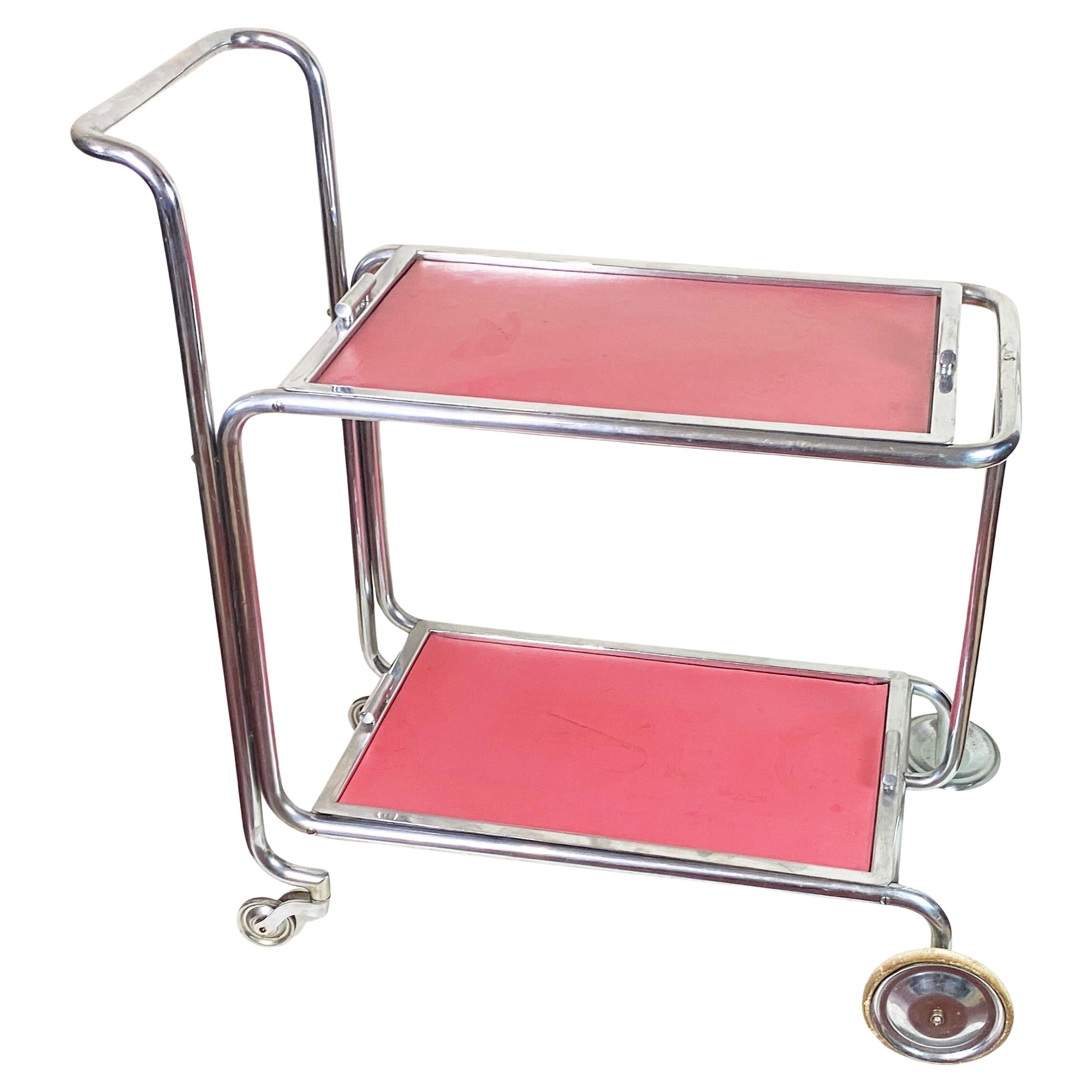 Mesa de servicio cromada, funcionalismo, BAUHAUS, 1930ca en venta