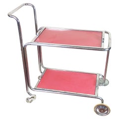 Table de service chromée, fonctionnalisme, Bauhaus, 1930ca