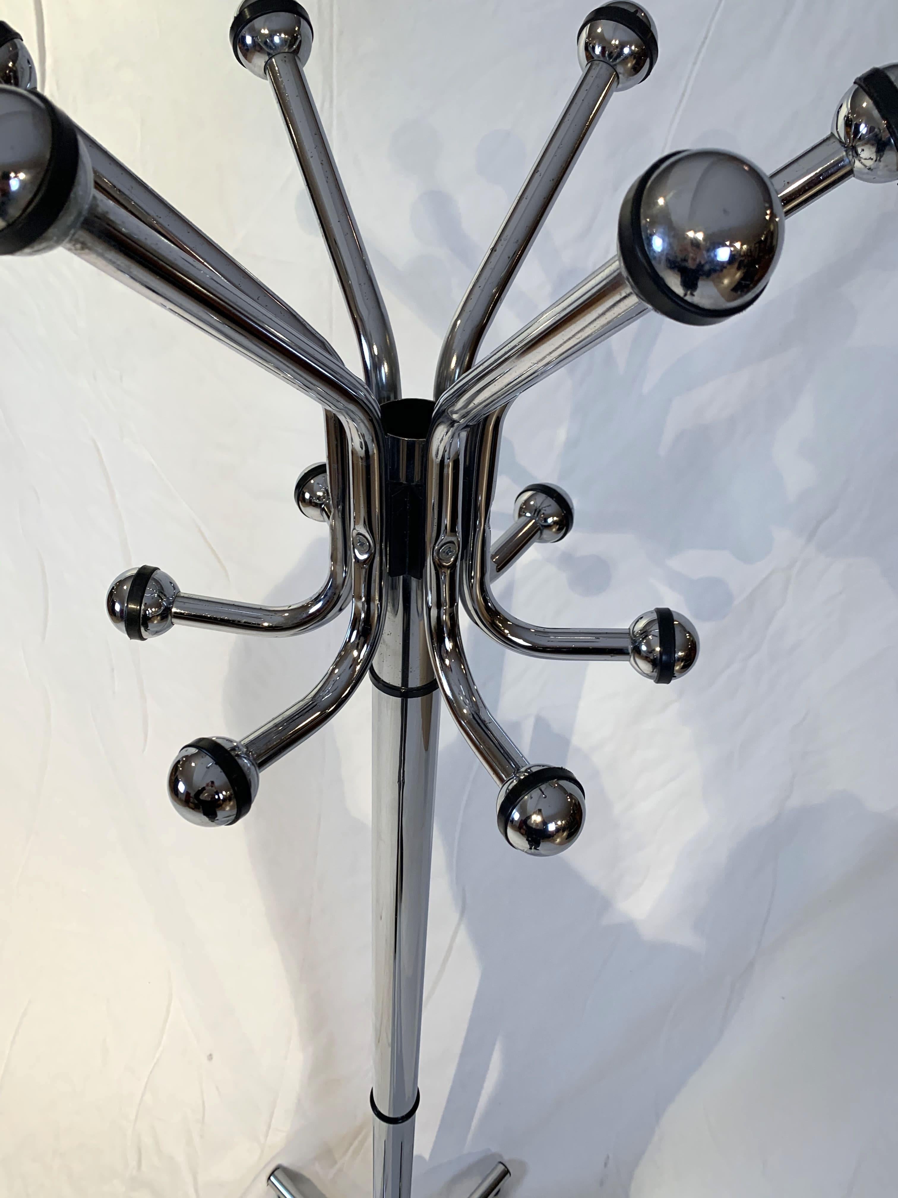 Late 20th Century Chrome-Plated Space Age Sputnik Coat Rack, France, 1960s-1970s