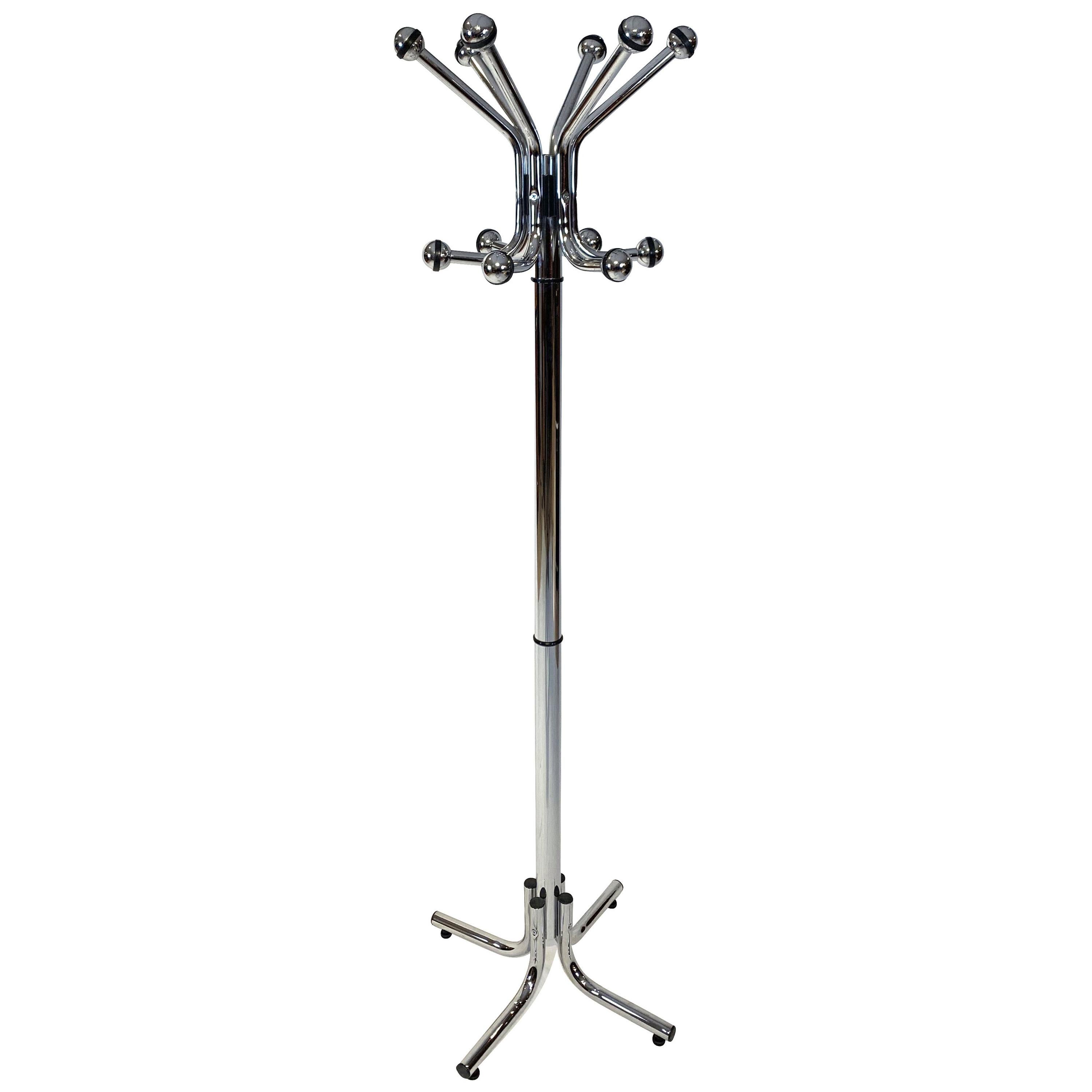 Chrome-Plated Space Age Sputnik Coat Rack, France, 1960s-1970s