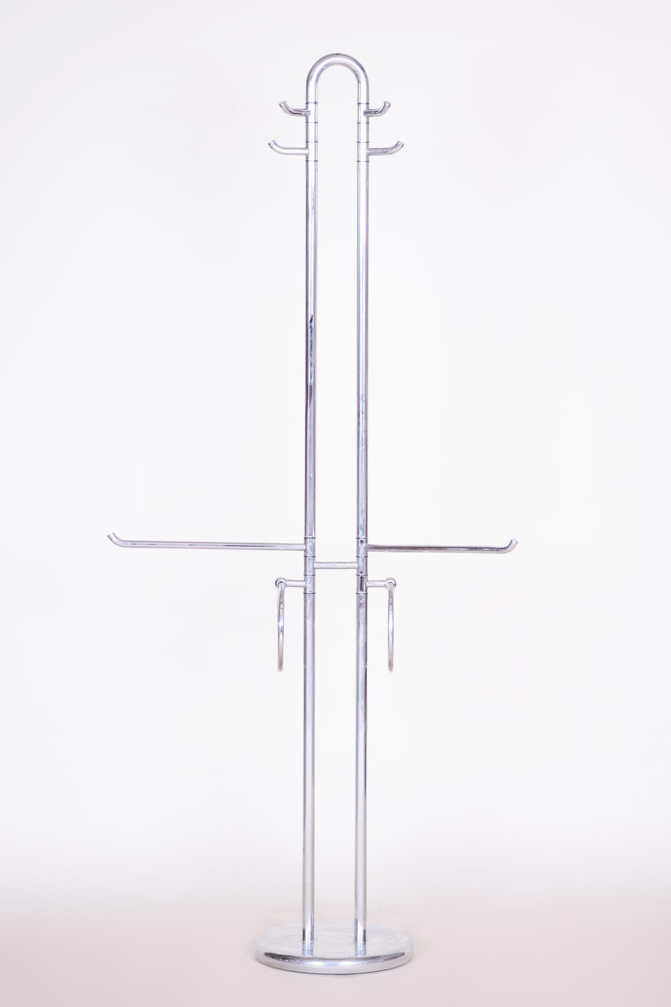 Chrome Plated Steel Coat Hook, Made in Italy, 1960s, Mid-Century Modern In Good Condition In Horomerice, CZ