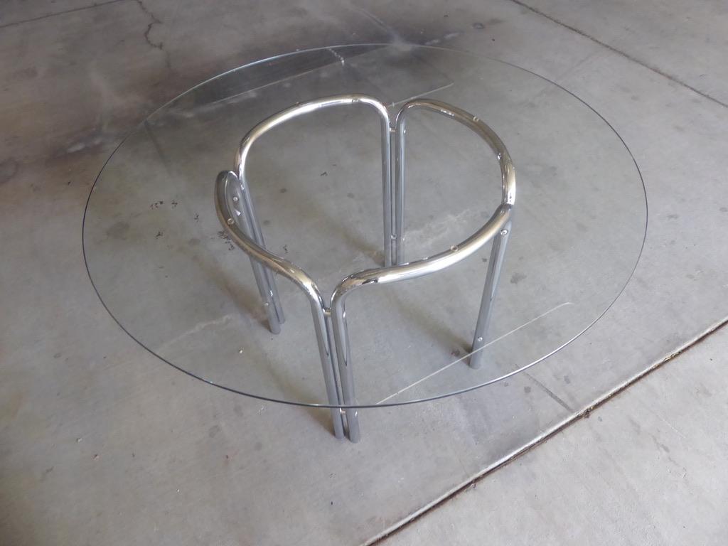 Chrome-Plated Tubular Steel Dining Set Designed by Jerry Johnson, circa 1970s For Sale 5