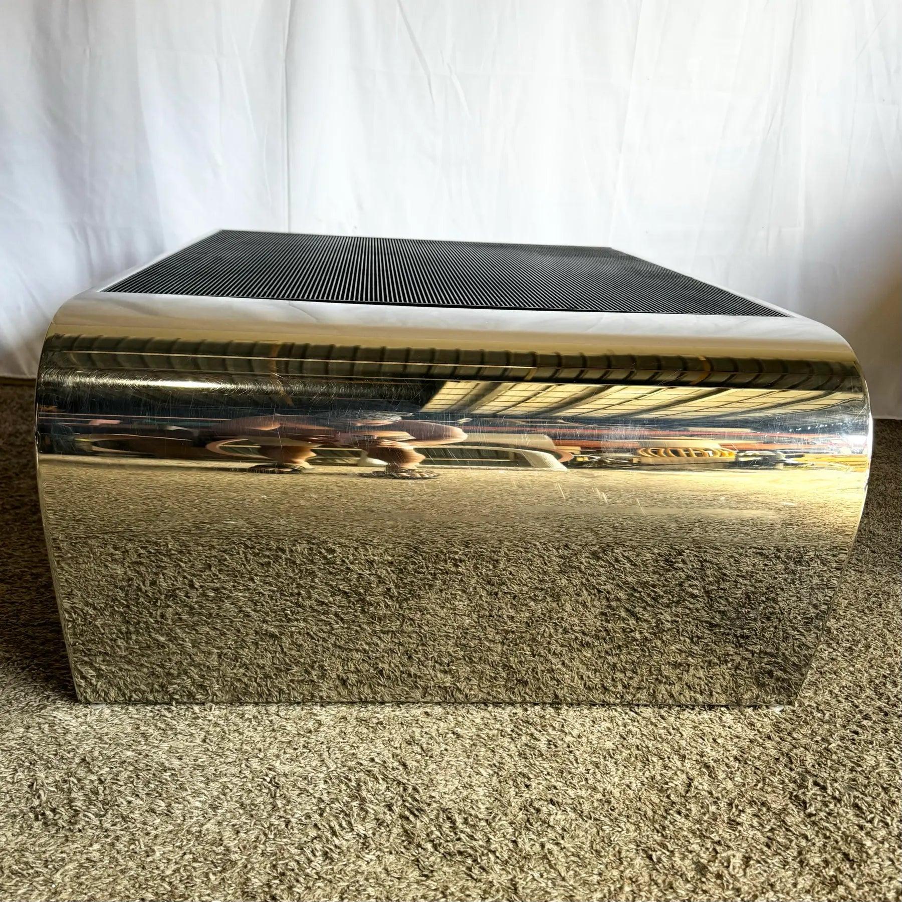 Inconnu Table basse cascade en chrome/acier poli en vente