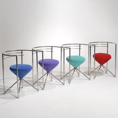 Chrome Postmodern Sculptural Chairs