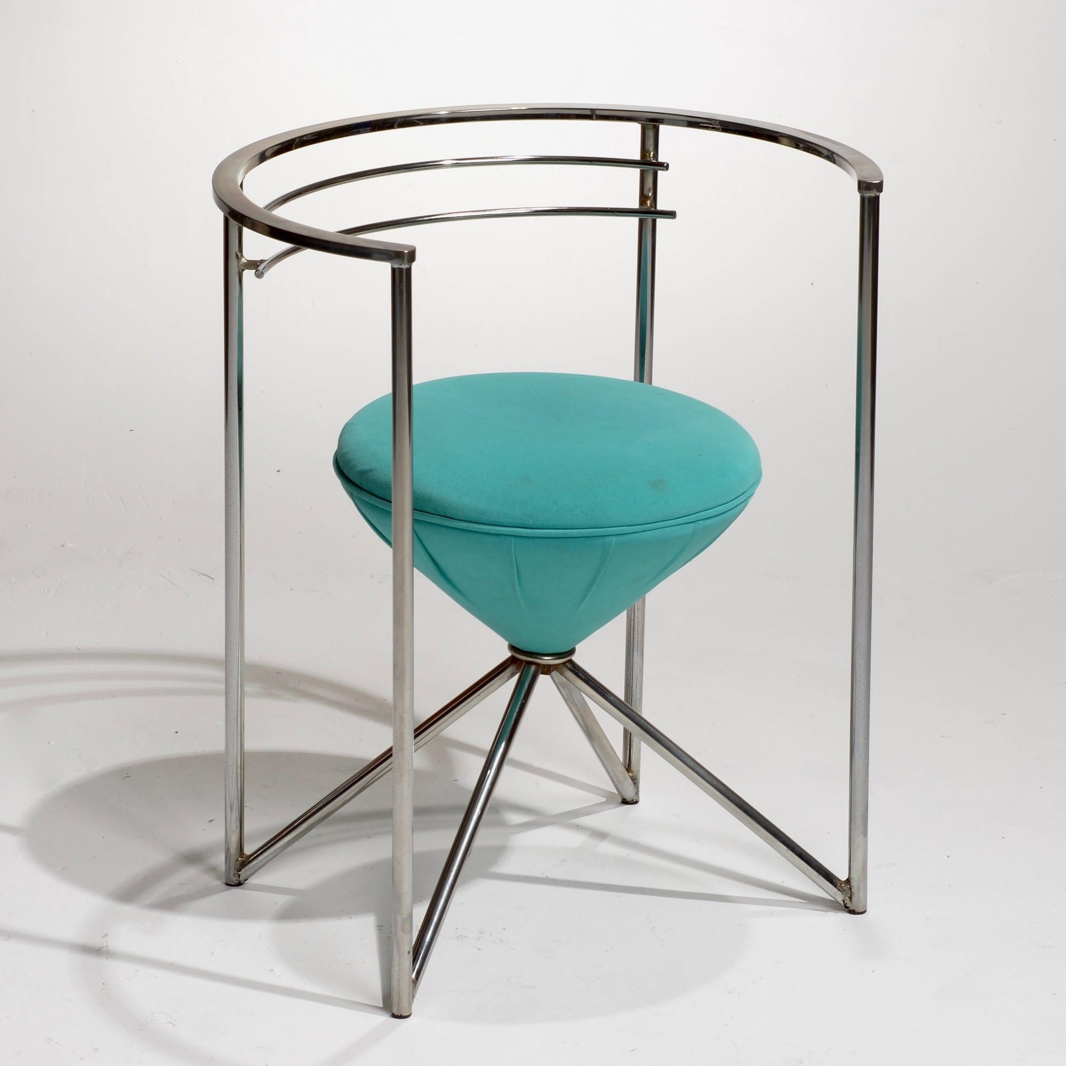 Chrome Postmodern Sculptural Chairs For Sale 2