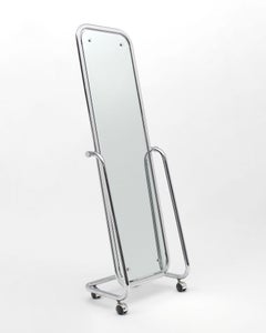 Chrome Psyche Mirror on Wheels