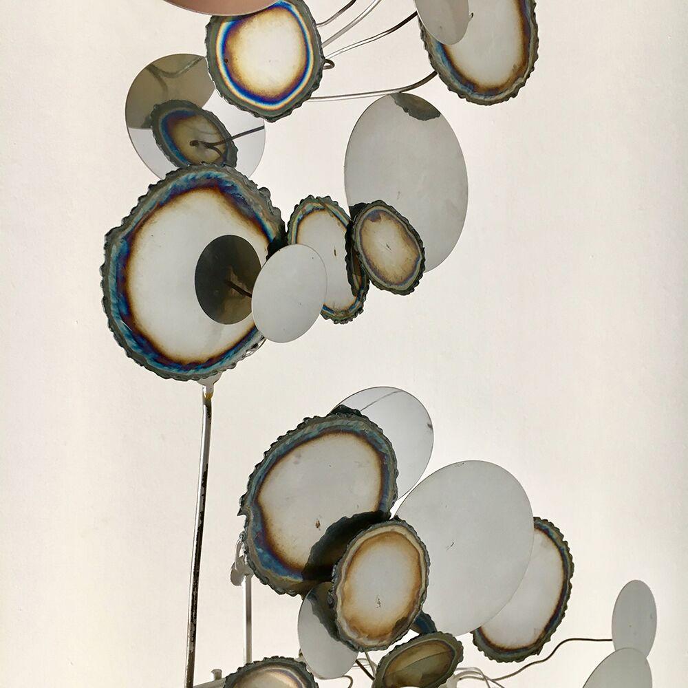 American Chrome Raindrops Wall Sculpture For Sale
