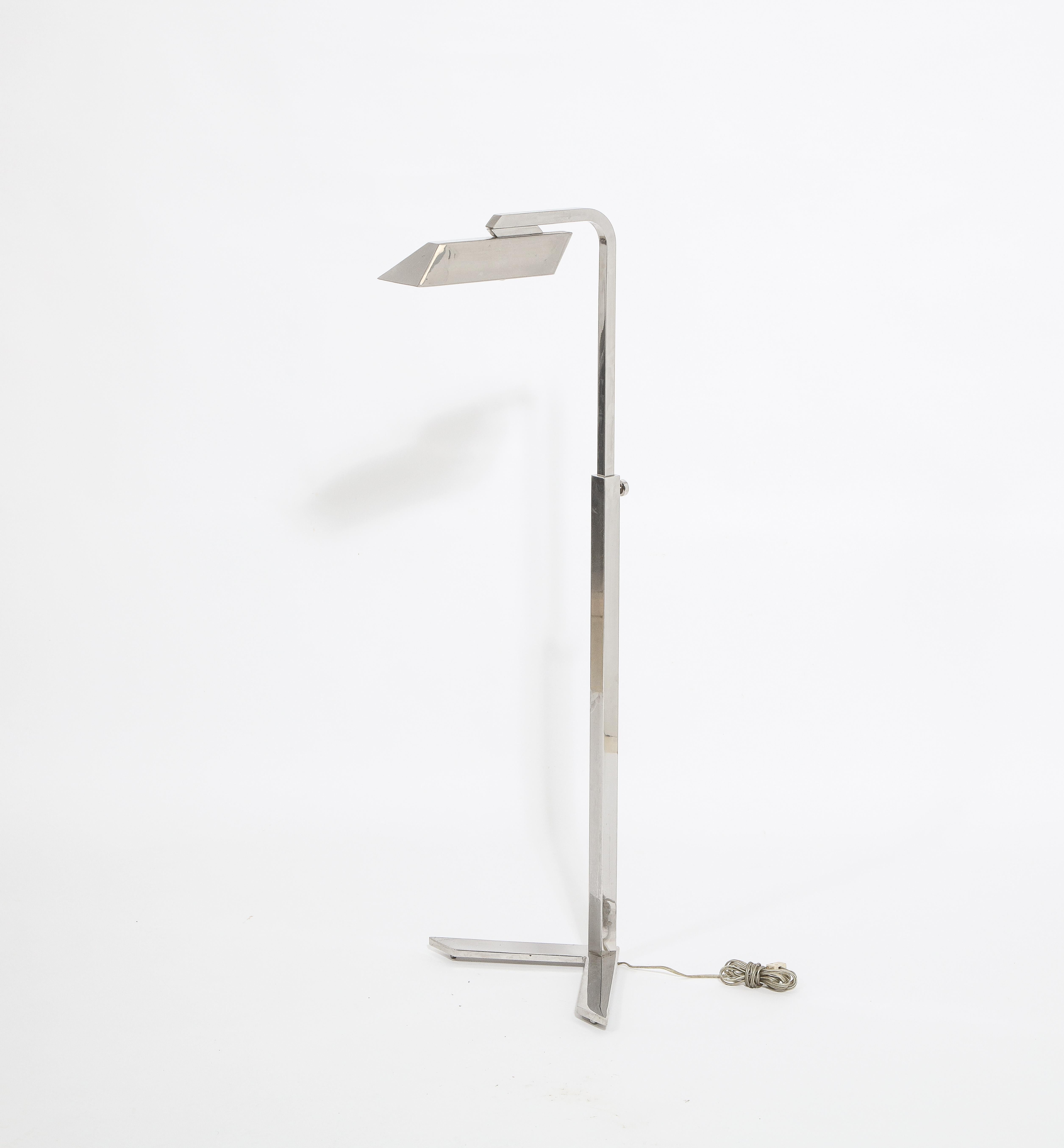 Chrome Low Profile Reading Lamp, USA 1970's For Sale 6