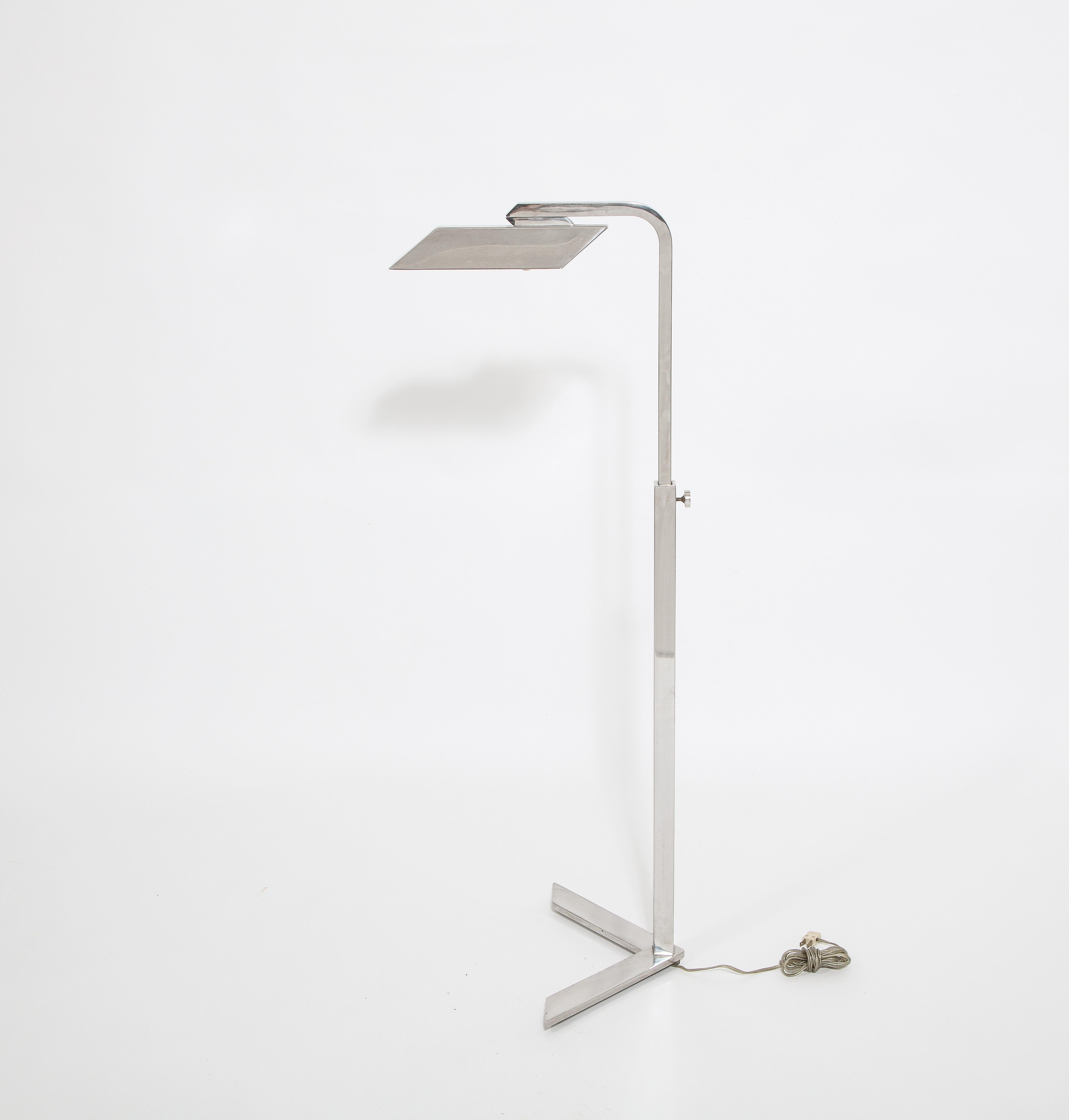 Chrome Low Profile Reading Lamp, USA 1970's For Sale 8