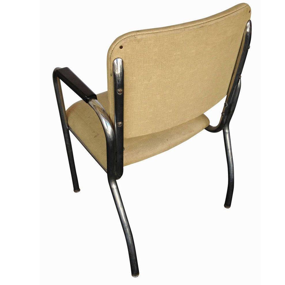 Sillón Tubular Redondo Cromado by Royal Metal Estadounidense en venta
