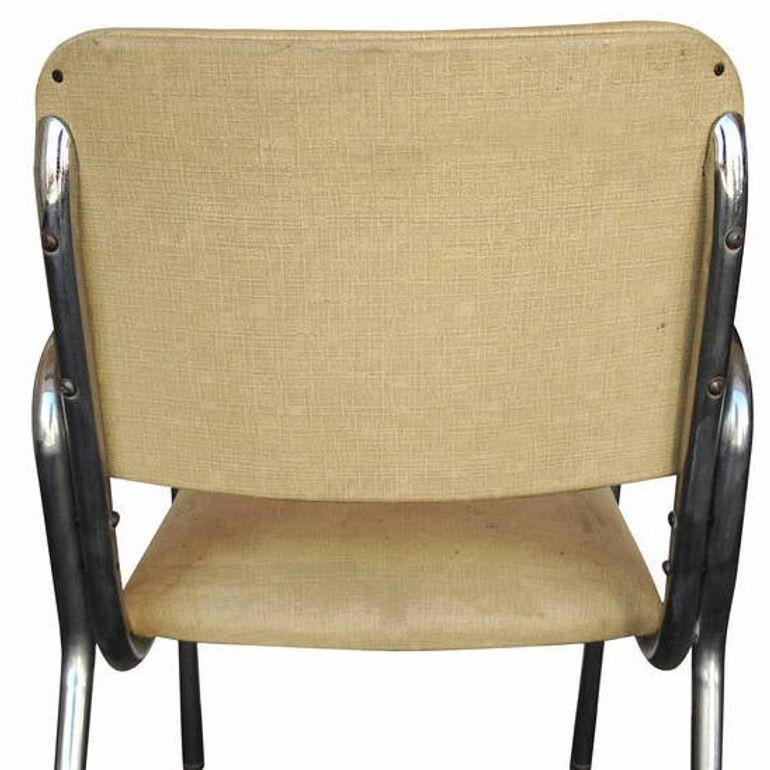 Sillón Tubular Redondo Cromado by Royal Metal mediados del siglo XX en venta
