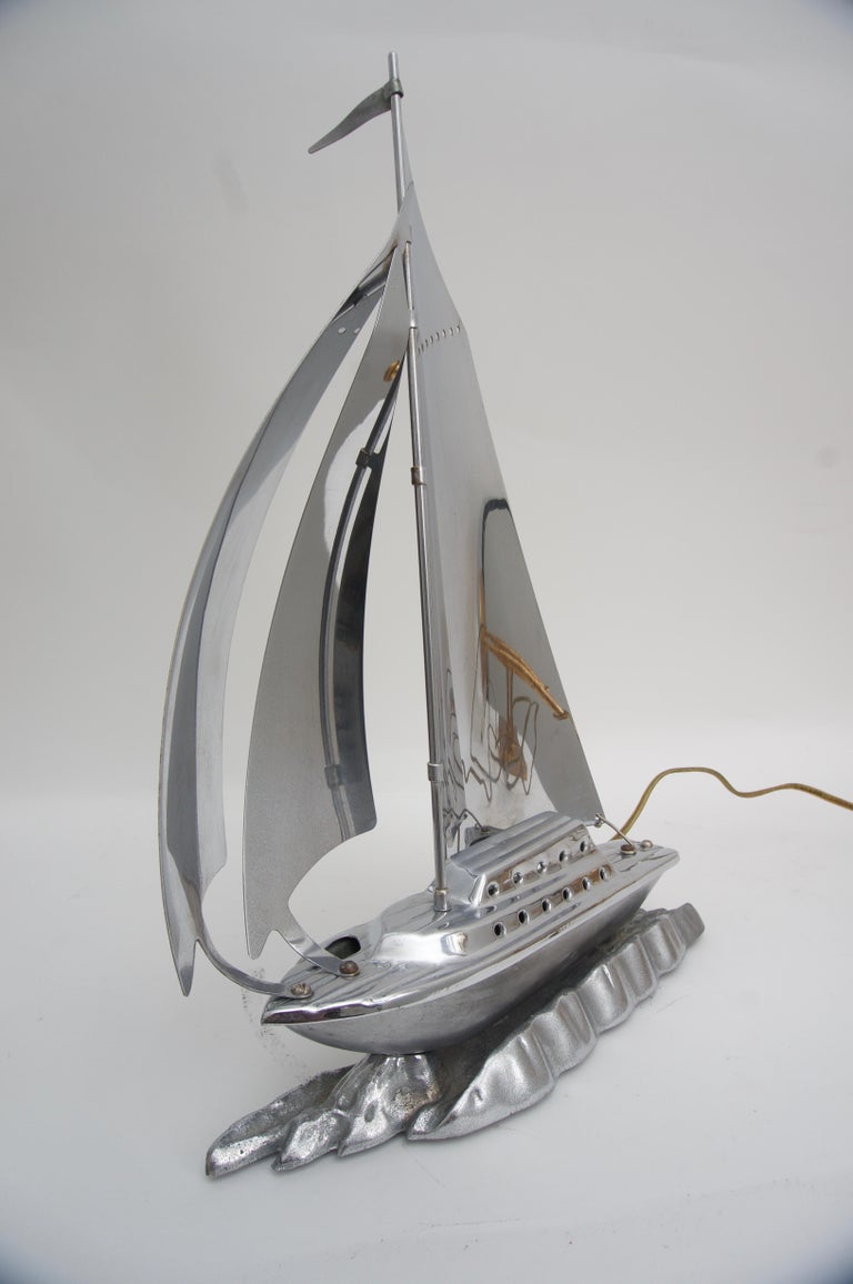 Chrome Sailboat Lamp at 1stDibs
