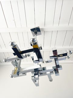 Chrome Sciolari 'Futura' Chandelier, 1970s