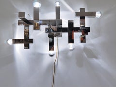 Chrome Sciolari 'Futura' Wall or Ceiling Light, 1970s