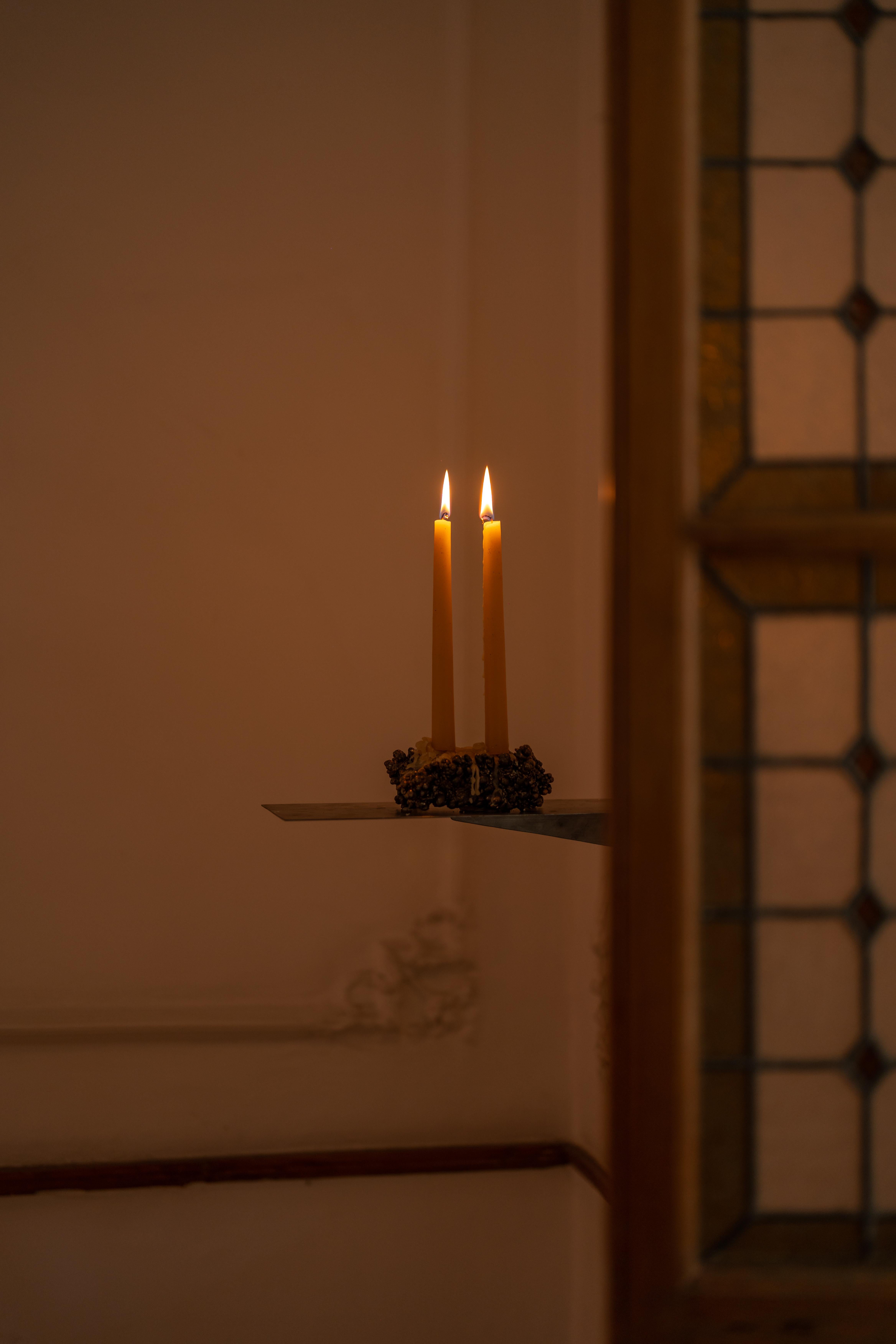 Chrome Sculptural Candle Holder Neuf - En vente à Ciudad de México, CDMX