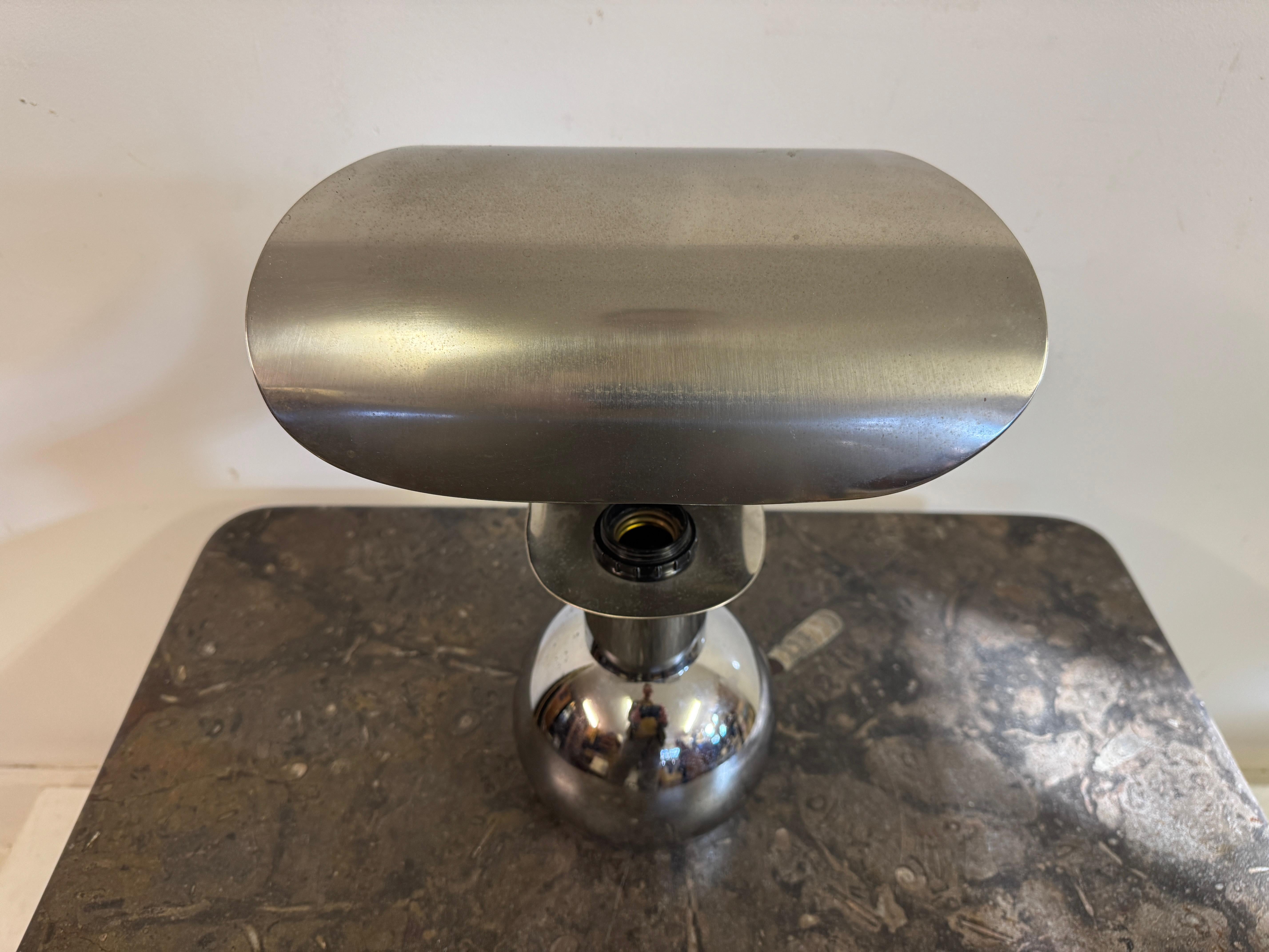 Chrome Sculptural Table Lamp For Sale 2
