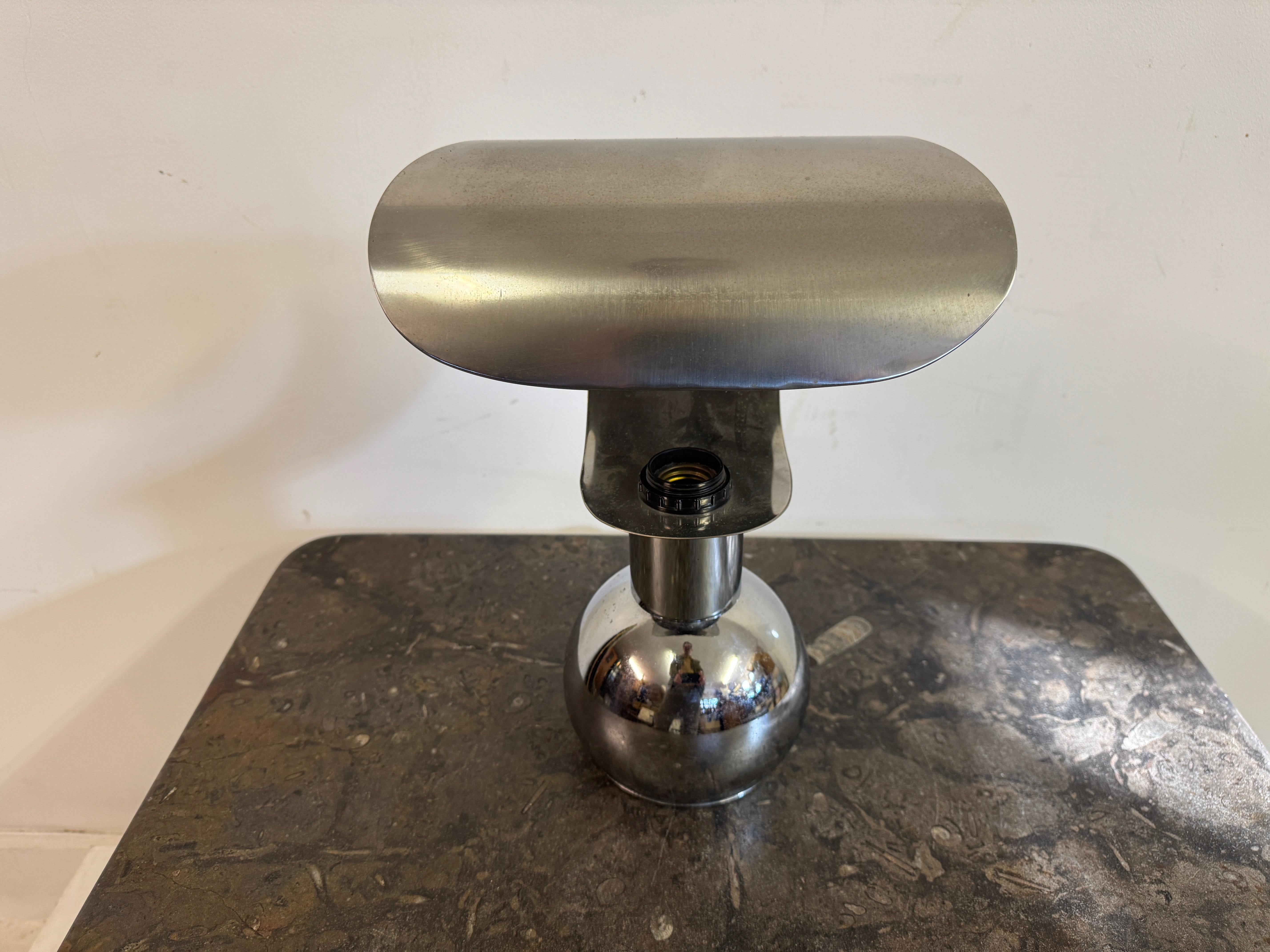 Chrome Sculptural Table Lamp For Sale 3