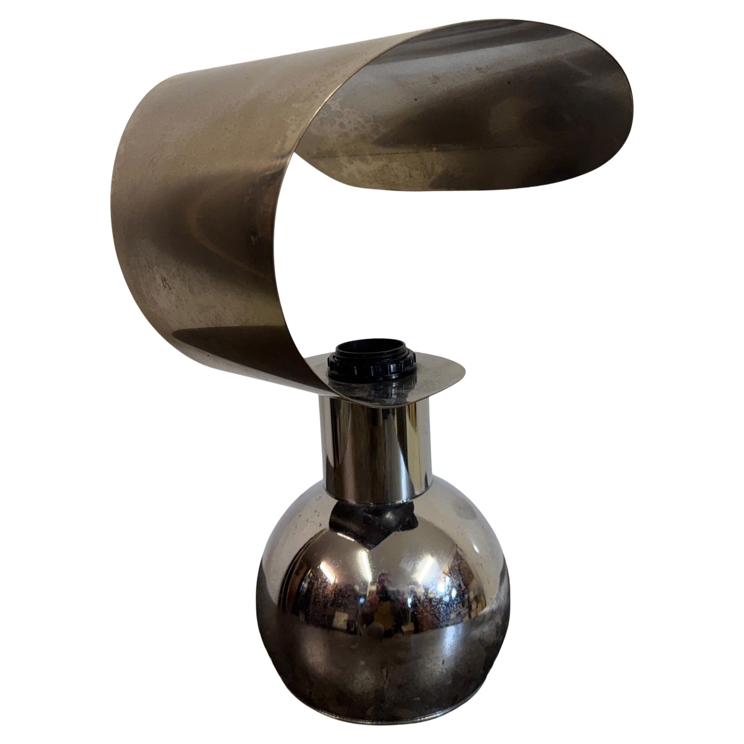 Chrome Sculptural Table Lamp