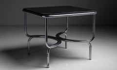 Chrome & Slate Table by Gae Aulenti, Italy circa 1965