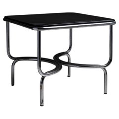 Tavolo in cromo e ardesia di Gae Aulenti, Italia circa 1965