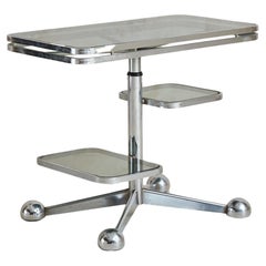 Barwagen aus Chrom + Rauchglas von Allegri Arredamenti, Italien 1970er Jahre