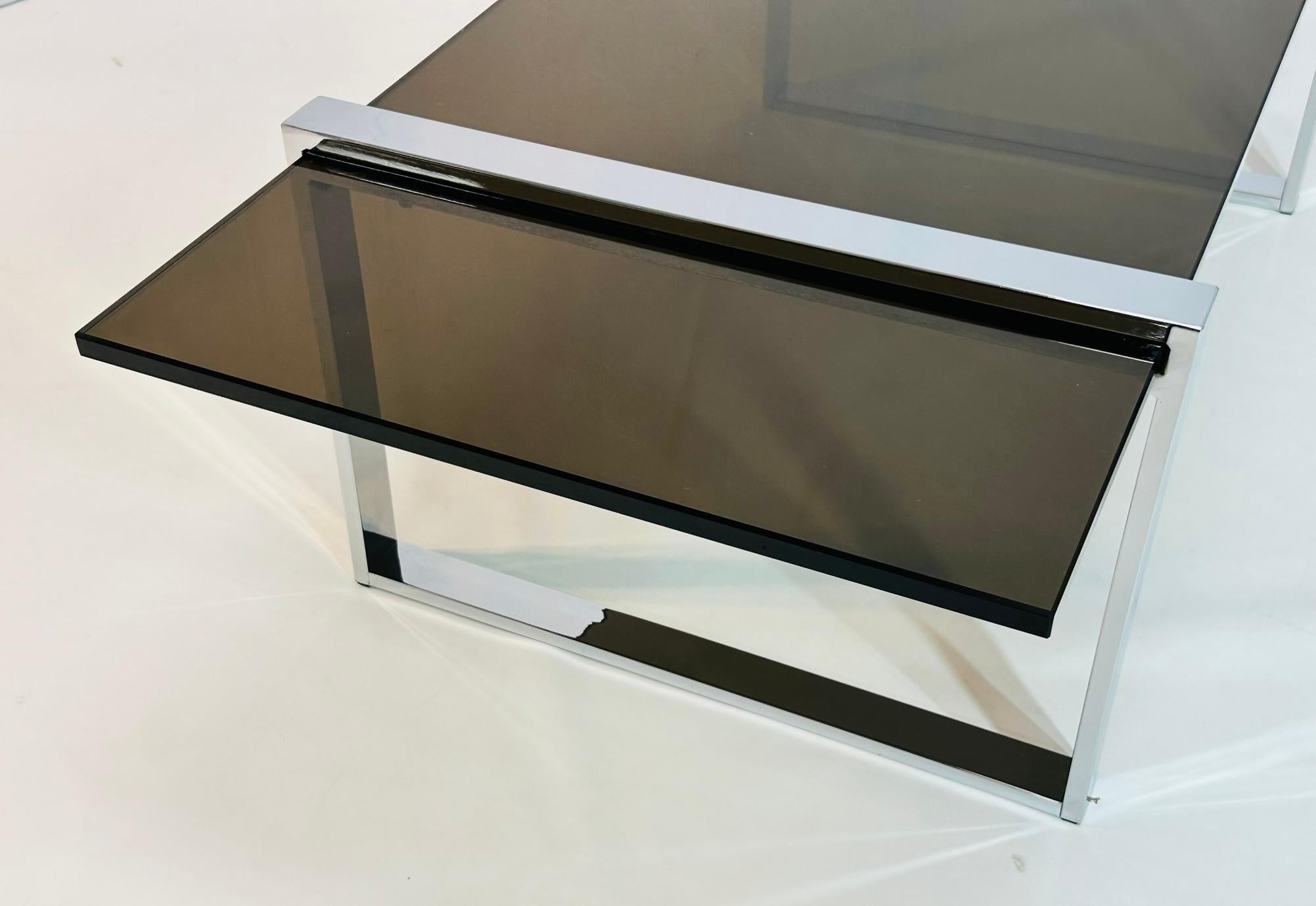 Chrome & Smoked Glass 