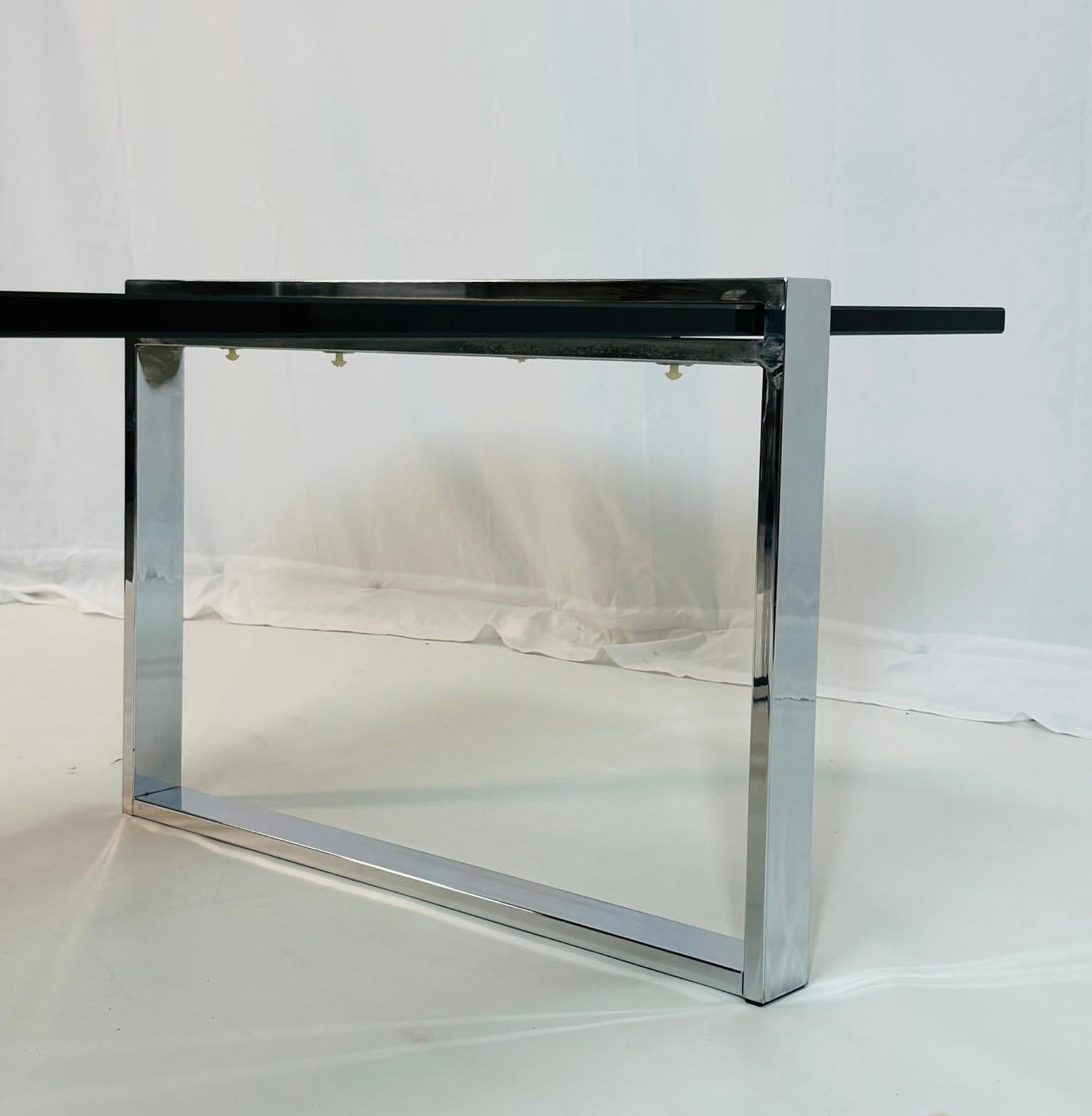 Chrome & Smoked Glass 