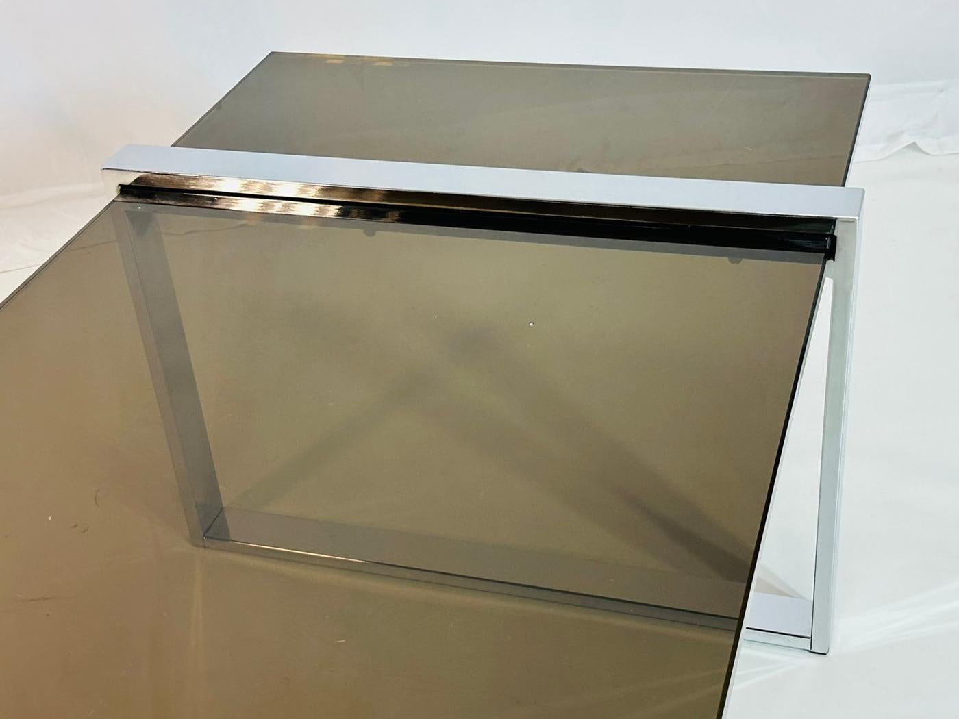 Chrome & Smoked Glass 