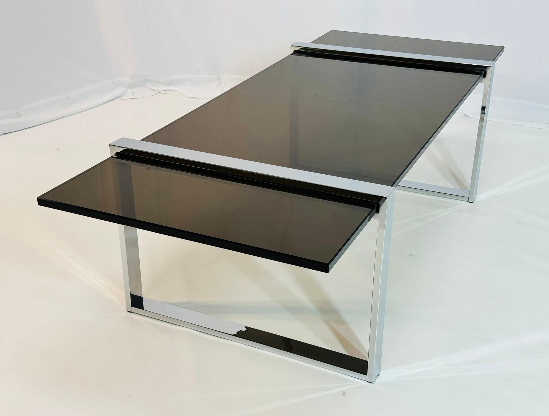 Chrome & Smoked Glass 