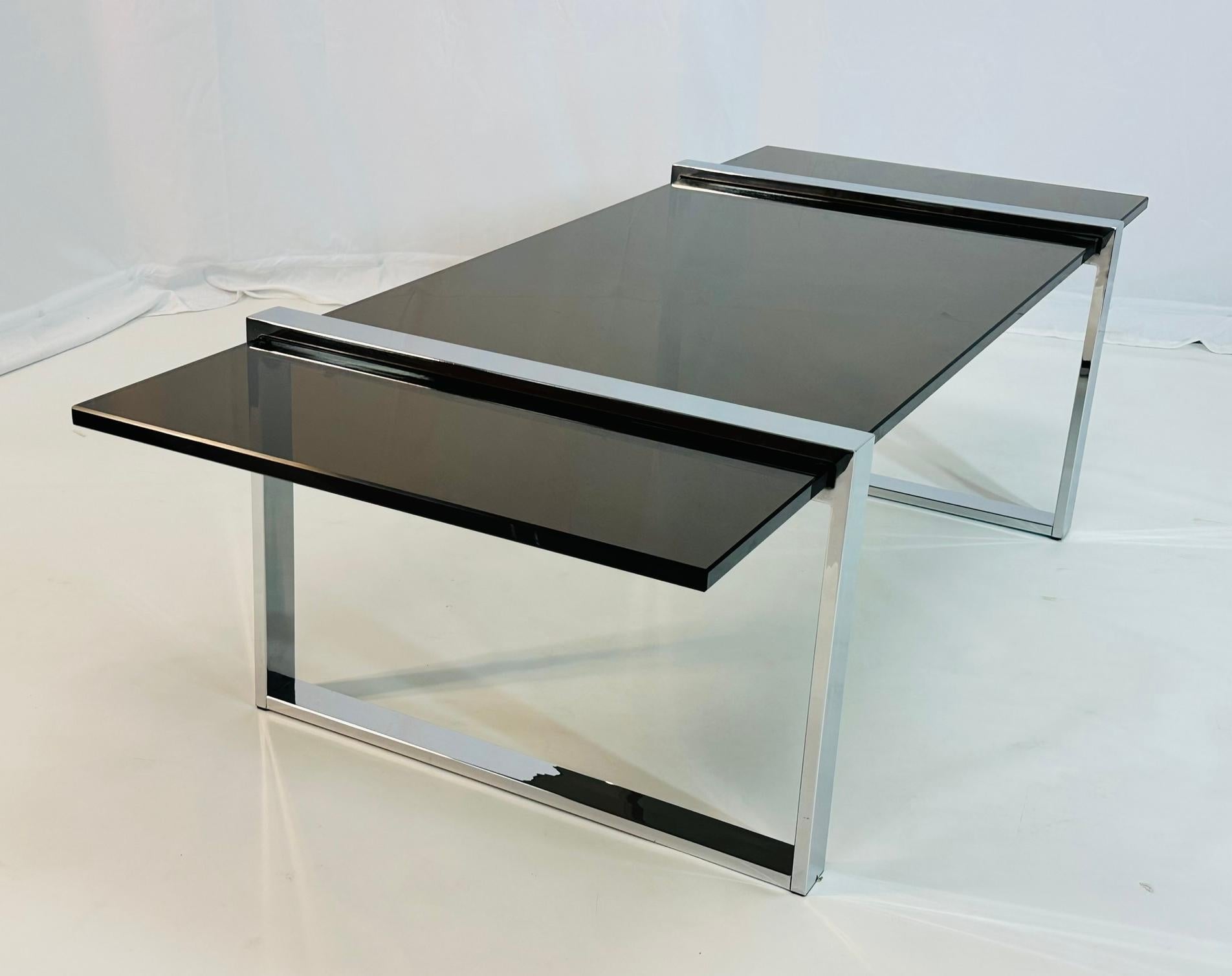 Chrome & Smoked Glass 