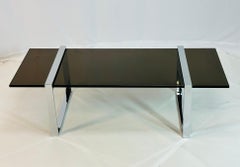 Chrome & Smoked Glass "Box" Coffee Table by Charles Hollis Jones