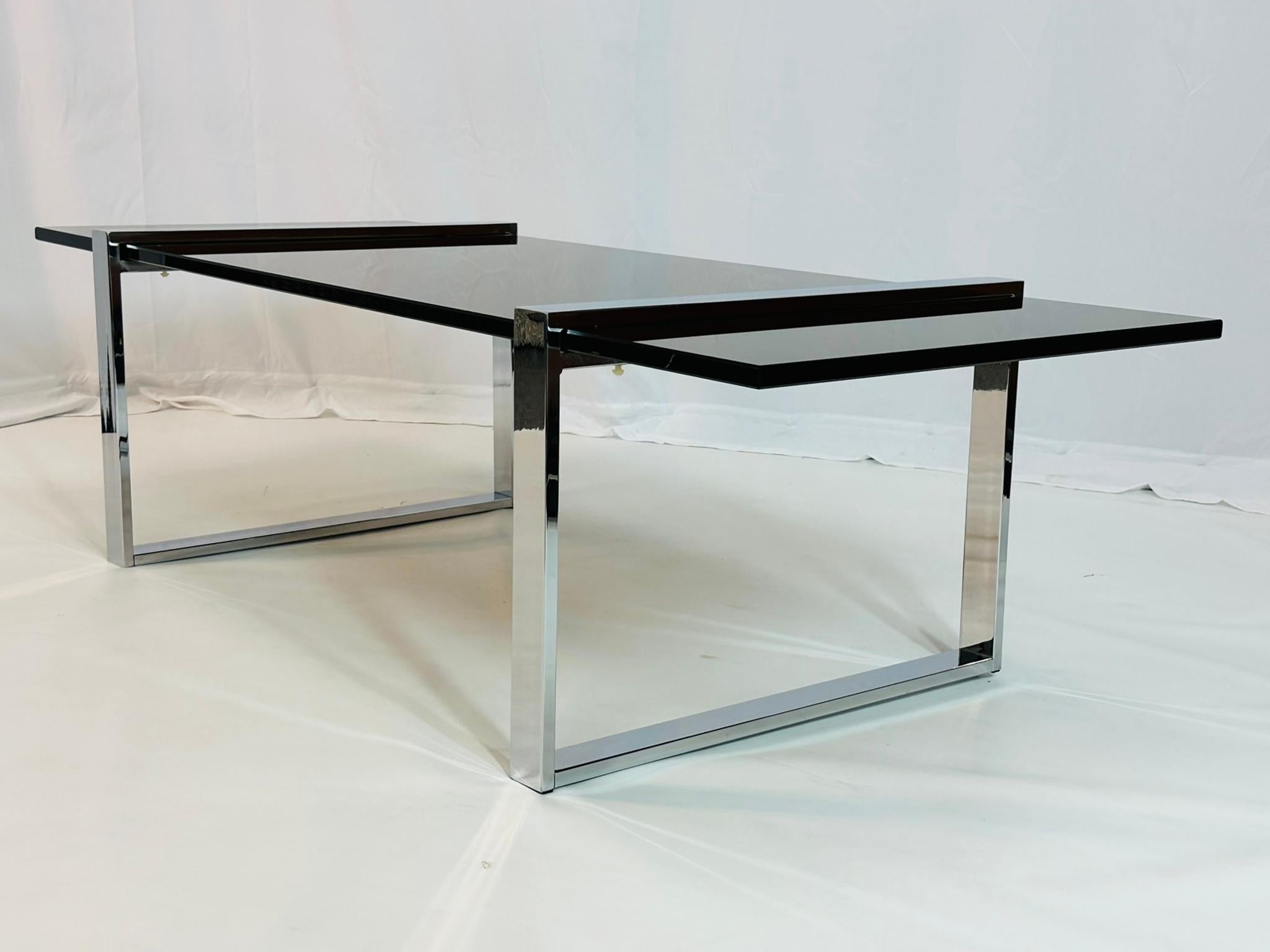 Hand-Crafted Chrome & Smoked Glass 