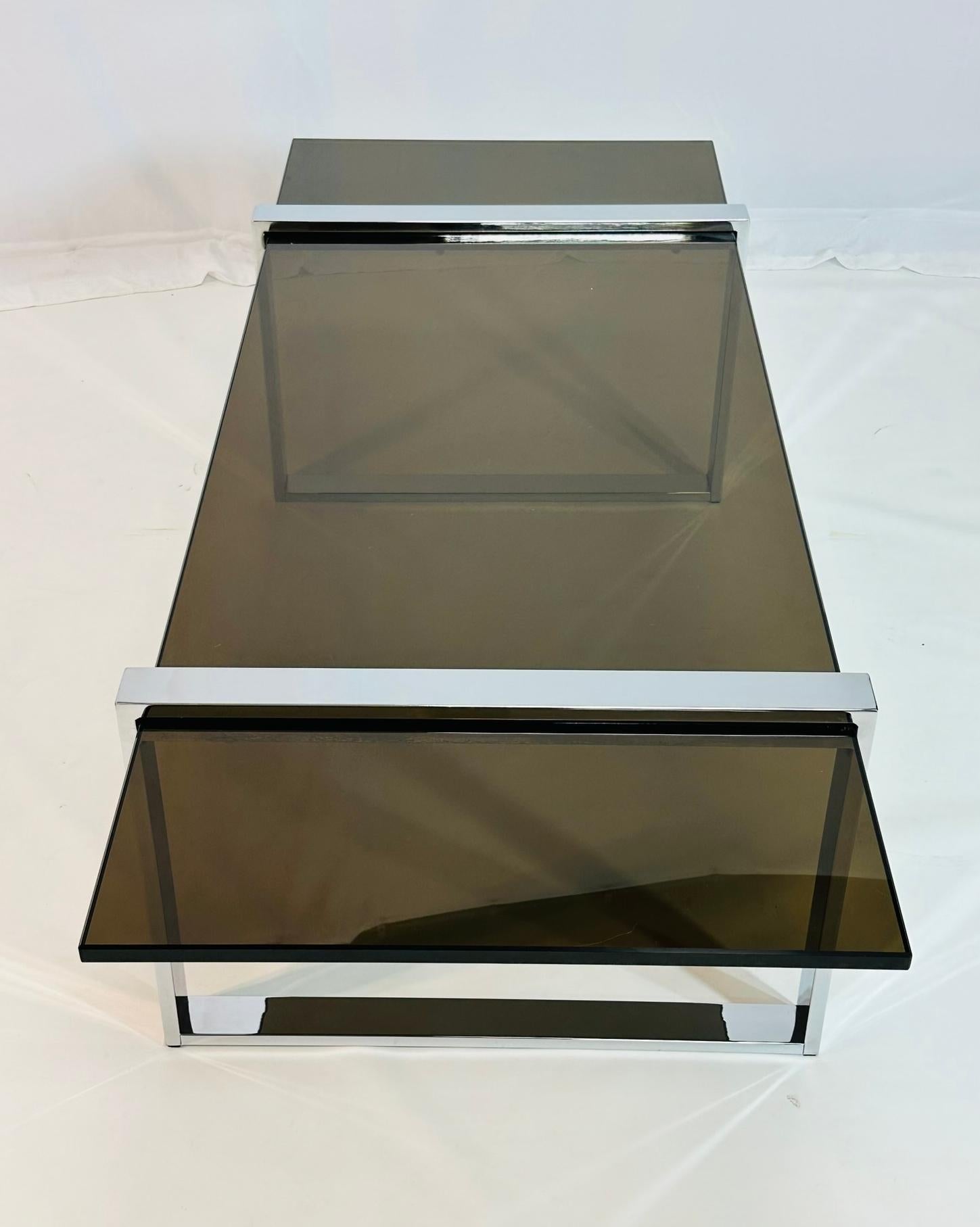 Chrome & Smoked Glass 
